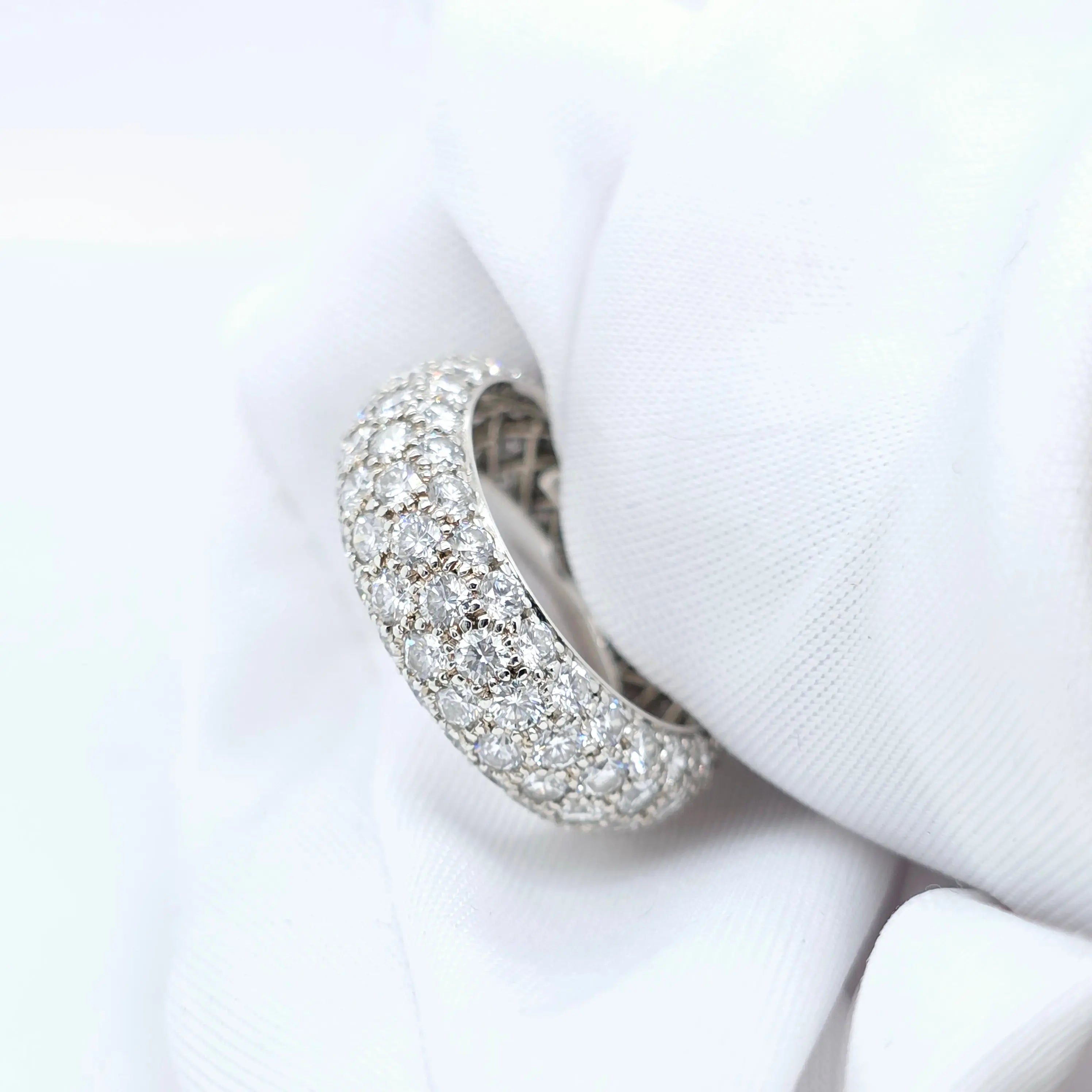 Tiffany & Co. Etoile 4 Row Diamond Platinum Band Chloe's Jewellers
