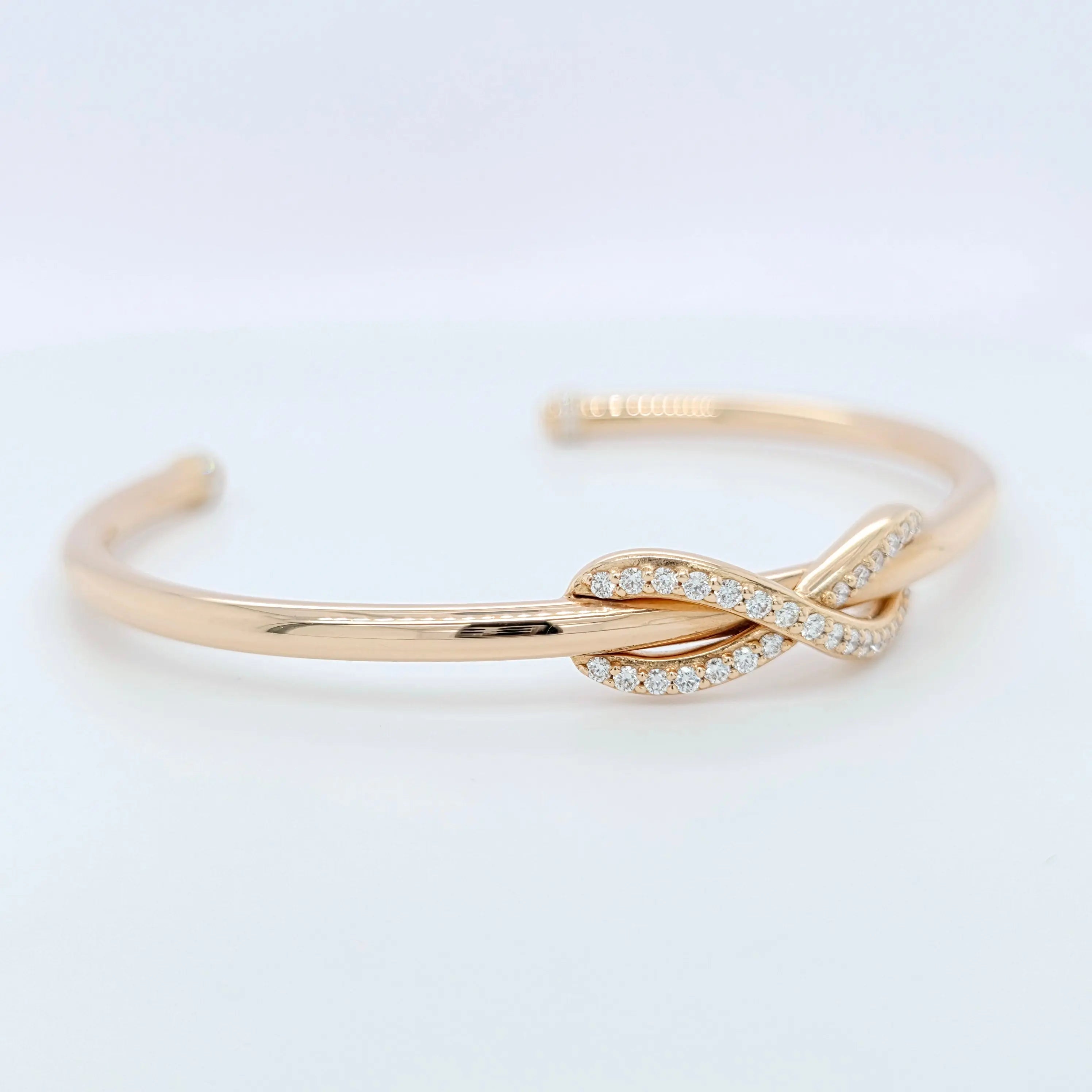 Tiffany & Co. Rose Gold And Diamond Infinity Cuff Bangle, Medium Chloe's Jewellers