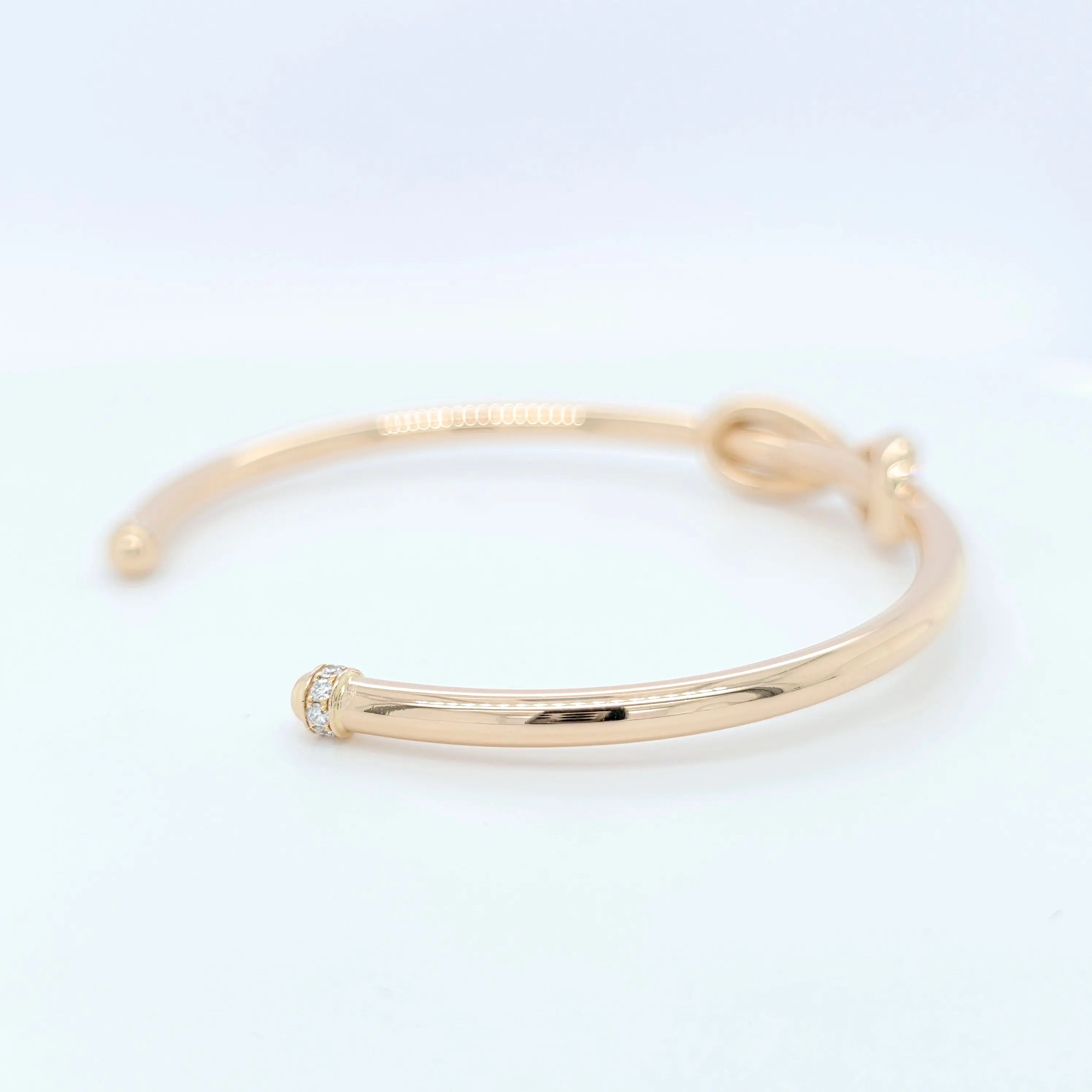 Tiffany & Co. Rose Gold And Diamond Infinity Cuff Bangle, Medium Chloe's Jewellers
