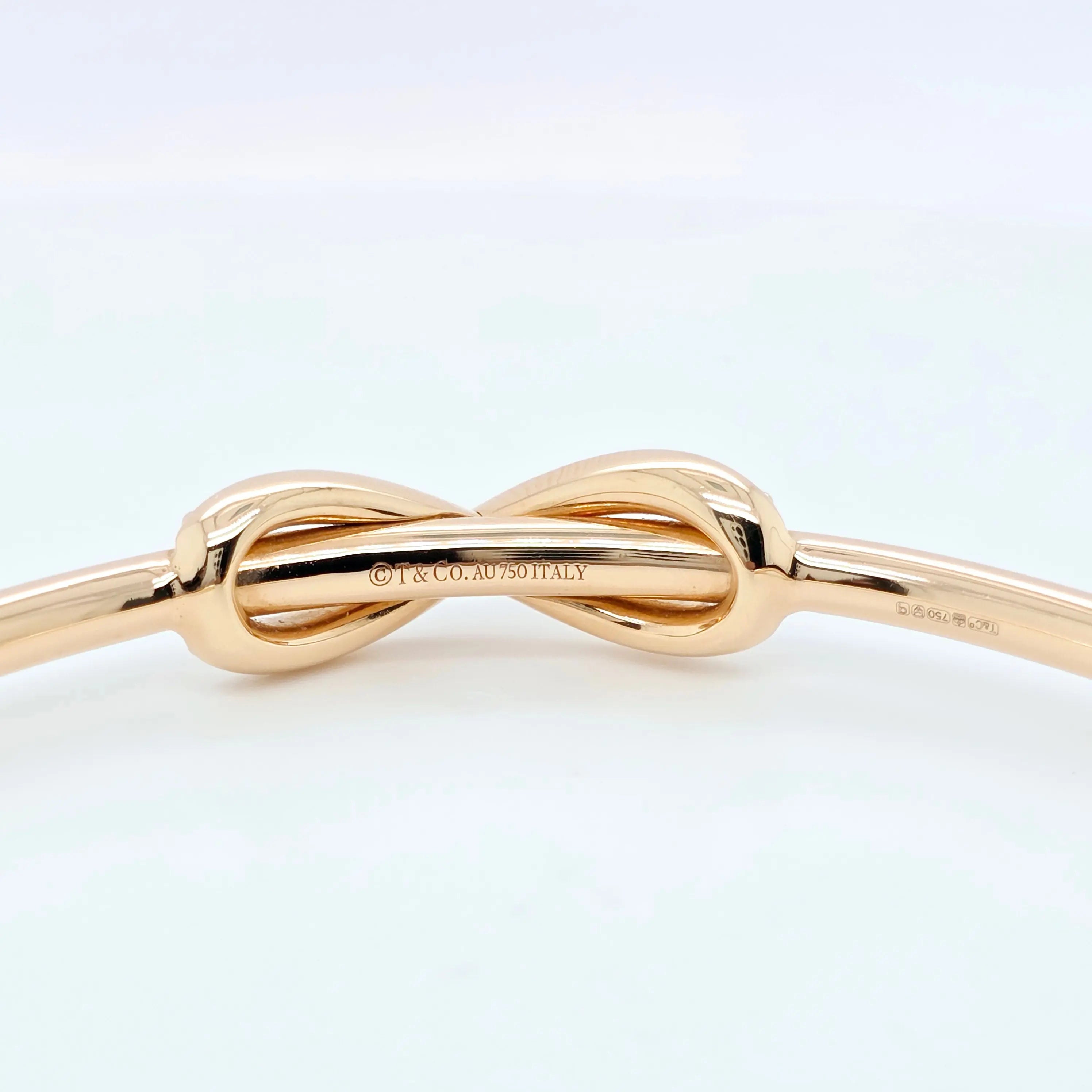 Tiffany & Co. Rose Gold And Diamond Infinity Cuff Bangle, Medium Chloe's Jewellers