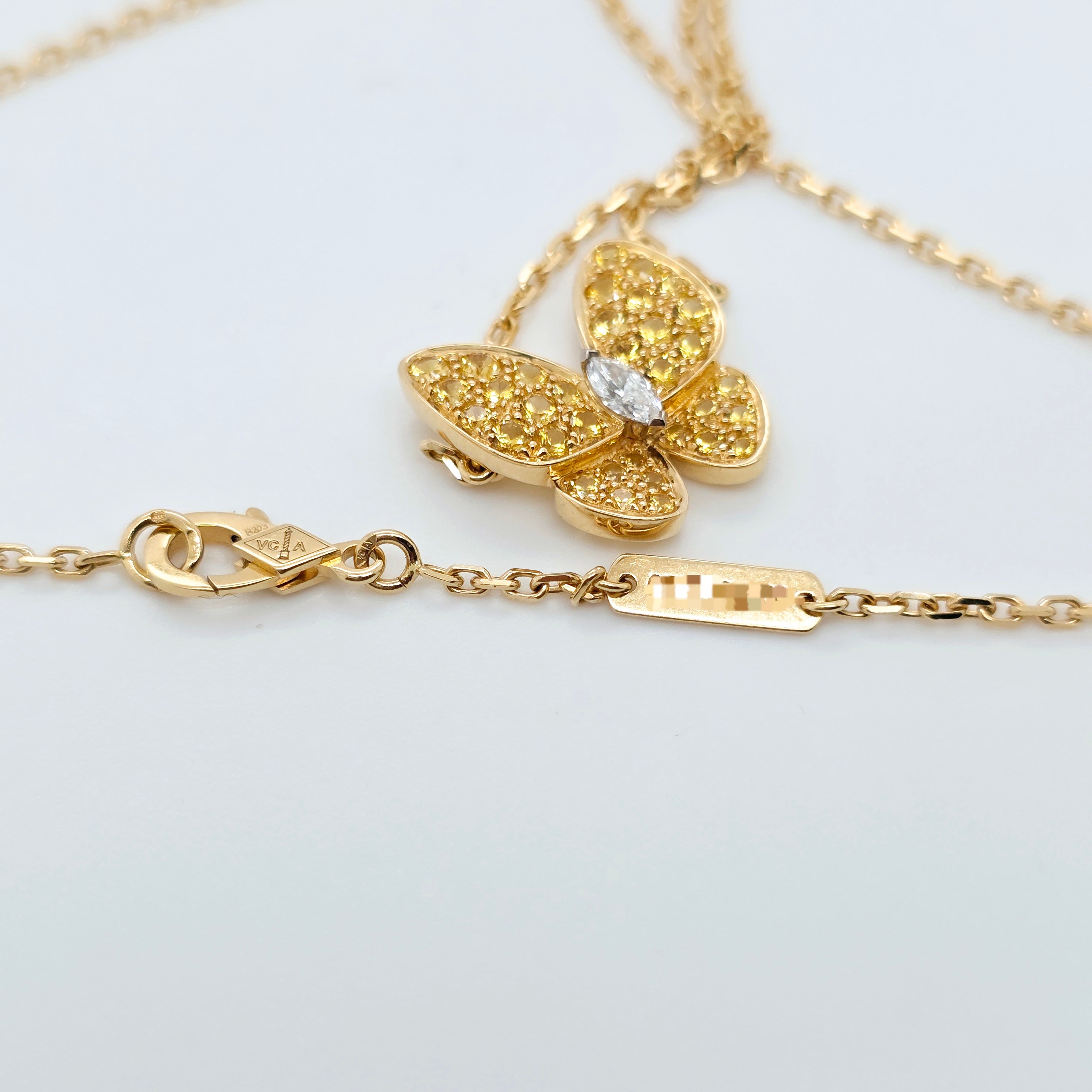 Van Cleef & Arpels Two Butterfly Pendant Necklace, 18ct Yellow Gold, 16.5 Inches
