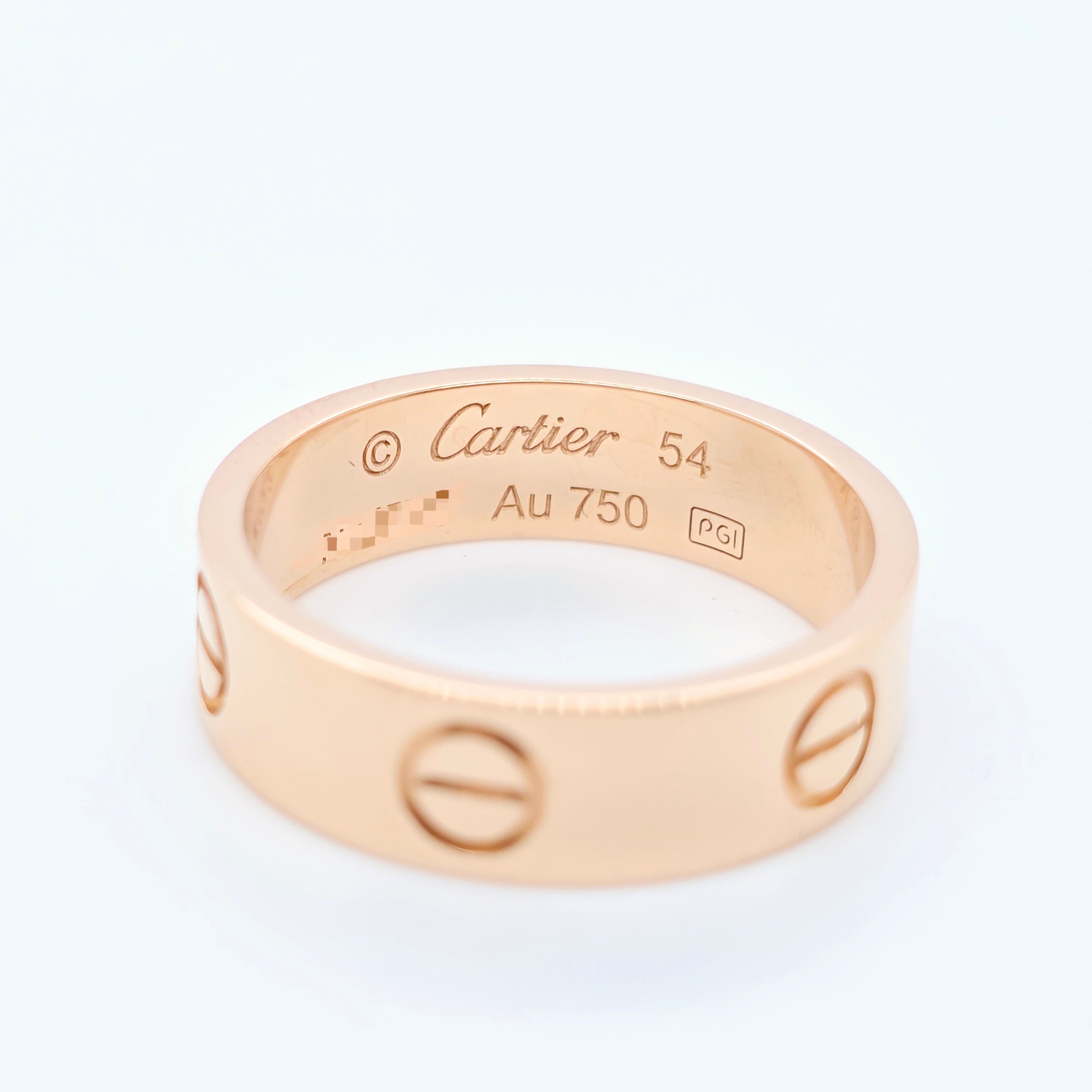 Cartier Love Ring, Classic Model, 18ct Rose Gold, Size 54/ N 1/2