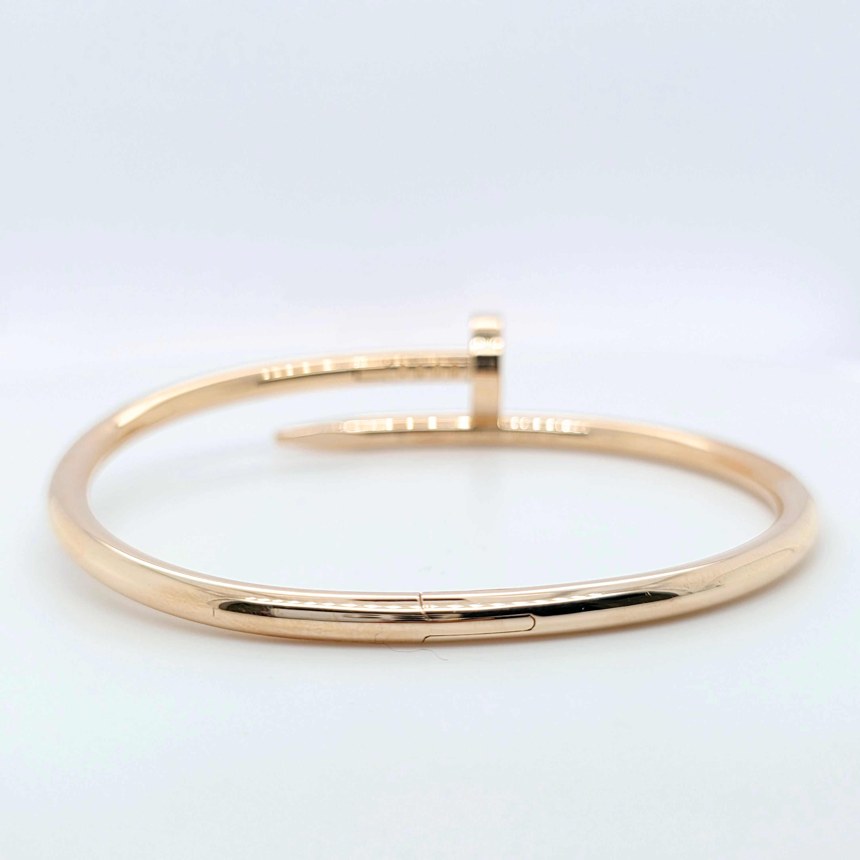 Cartier Juste Un Clou Bracelet, Classic Model, 18ct, Size 17, 18ct Rose Gold Chloe's Jewellers