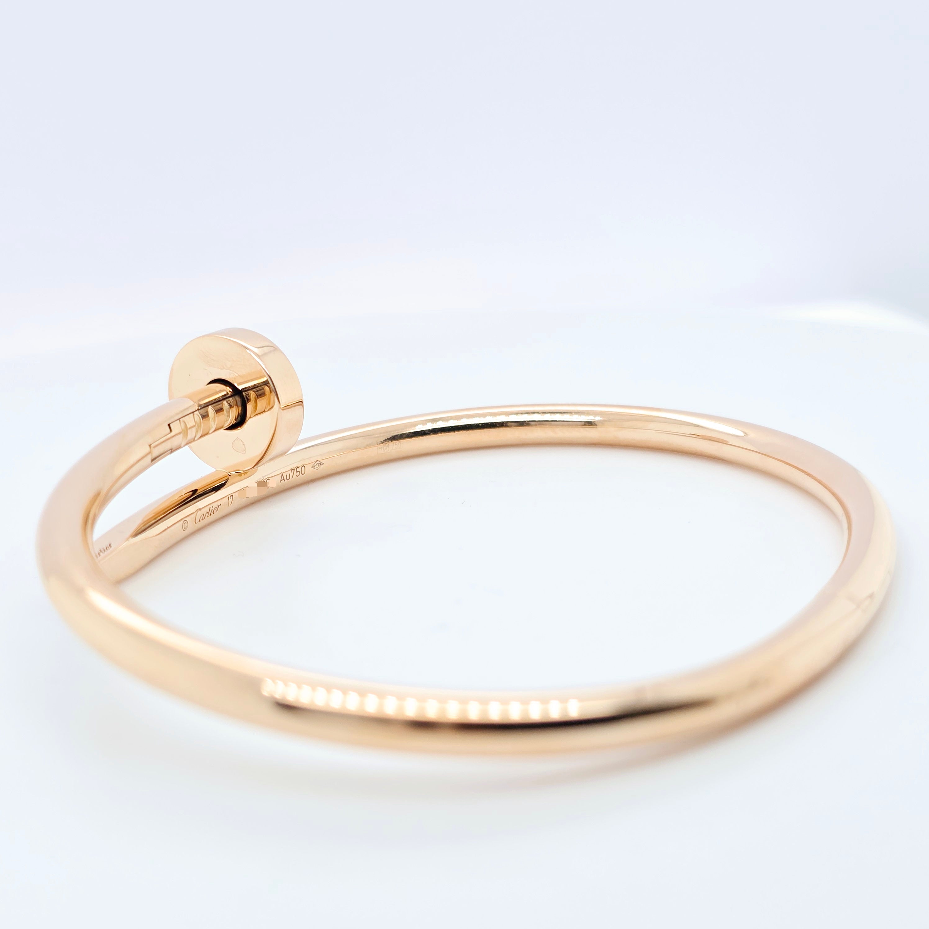 Cartier Juste Un Clou Bracelet, Classic Model, 18ct, Size 17, 18ct Rose Gold Chloe's Jewellers