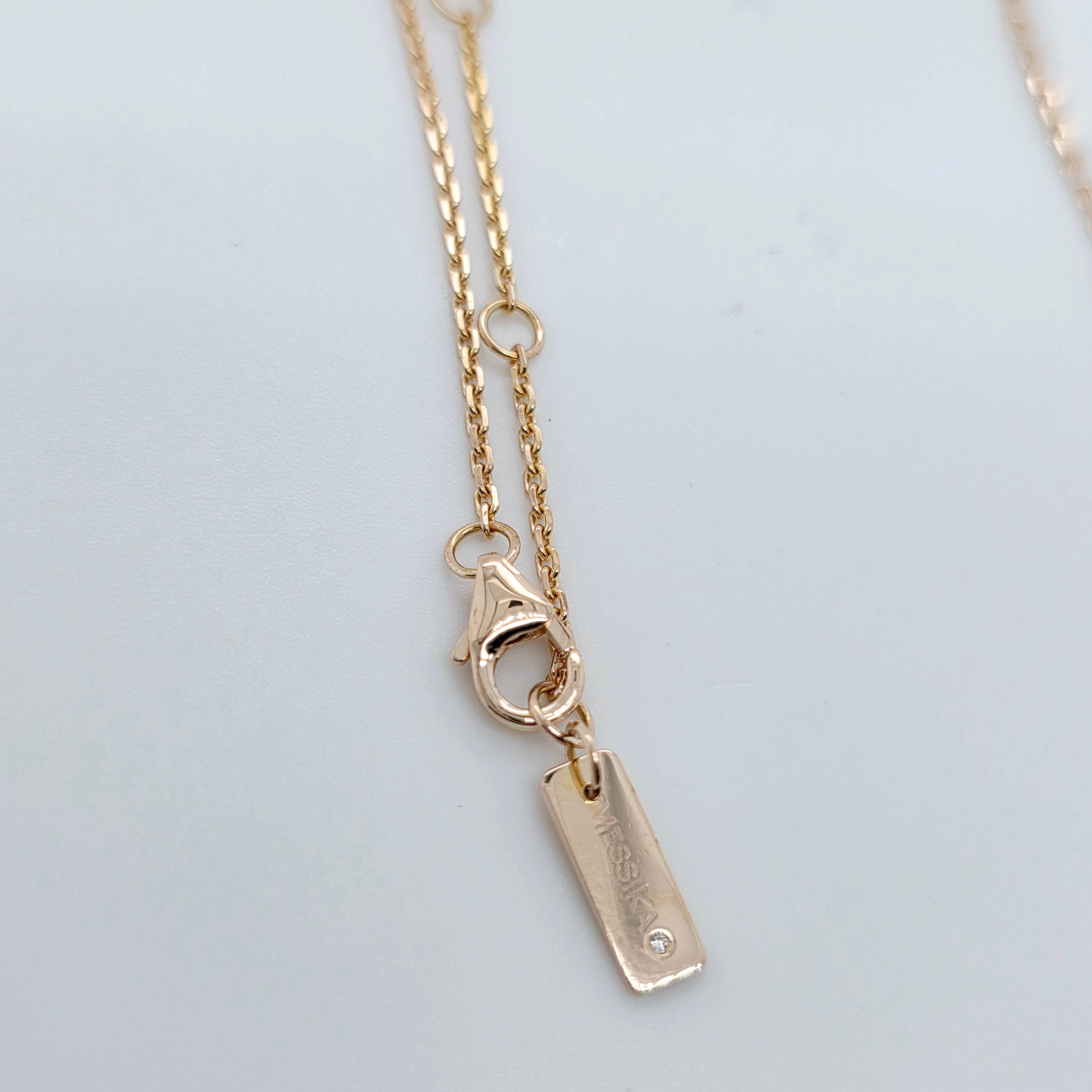 Messika Move Diamond Pave Necklace, Totals 0.65ct, 18ct Rose Gold, 17 Inches