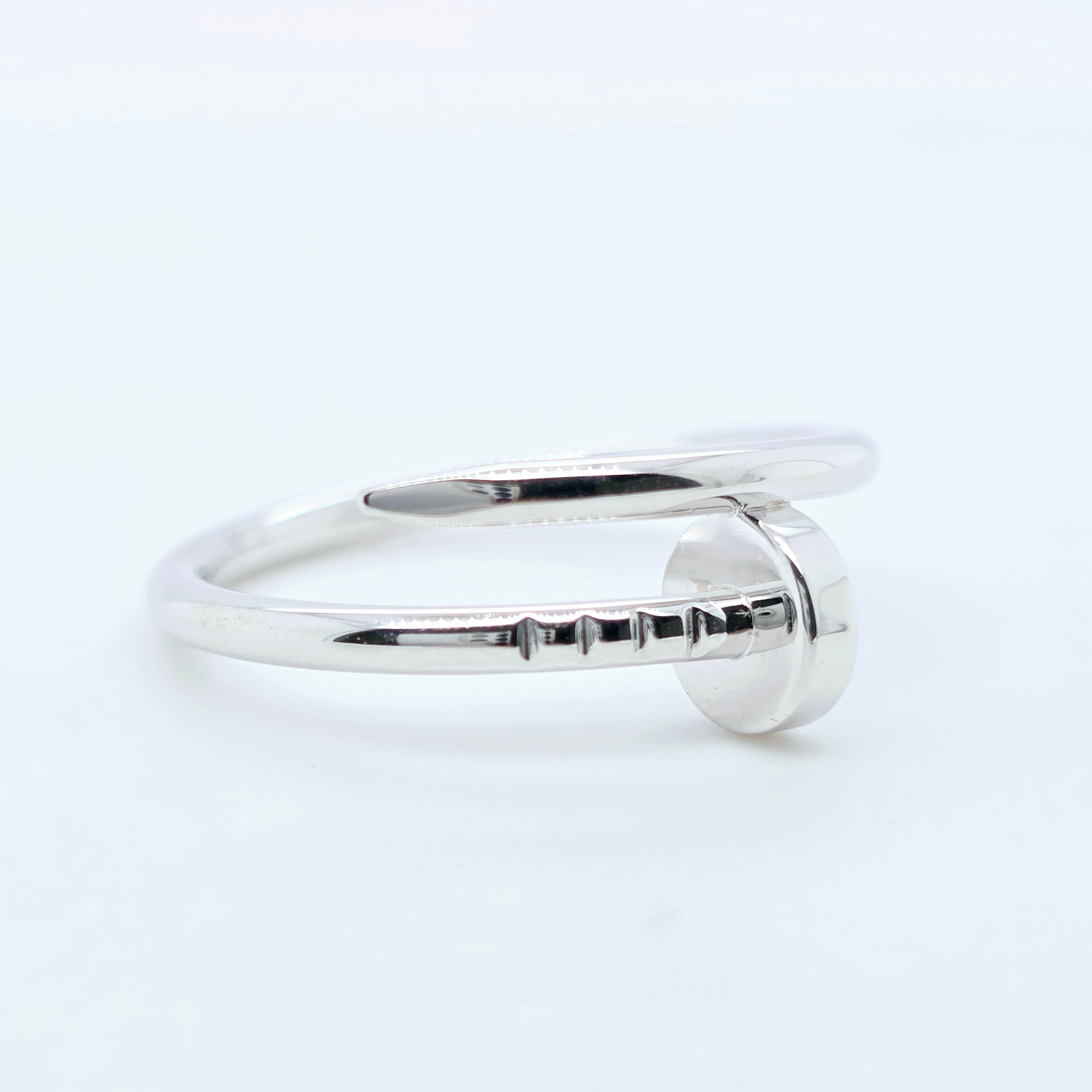 Cartier Juste Un Clou Ring, Small Model, 18ct White Gold, Size 53 Chloe's Jewellers