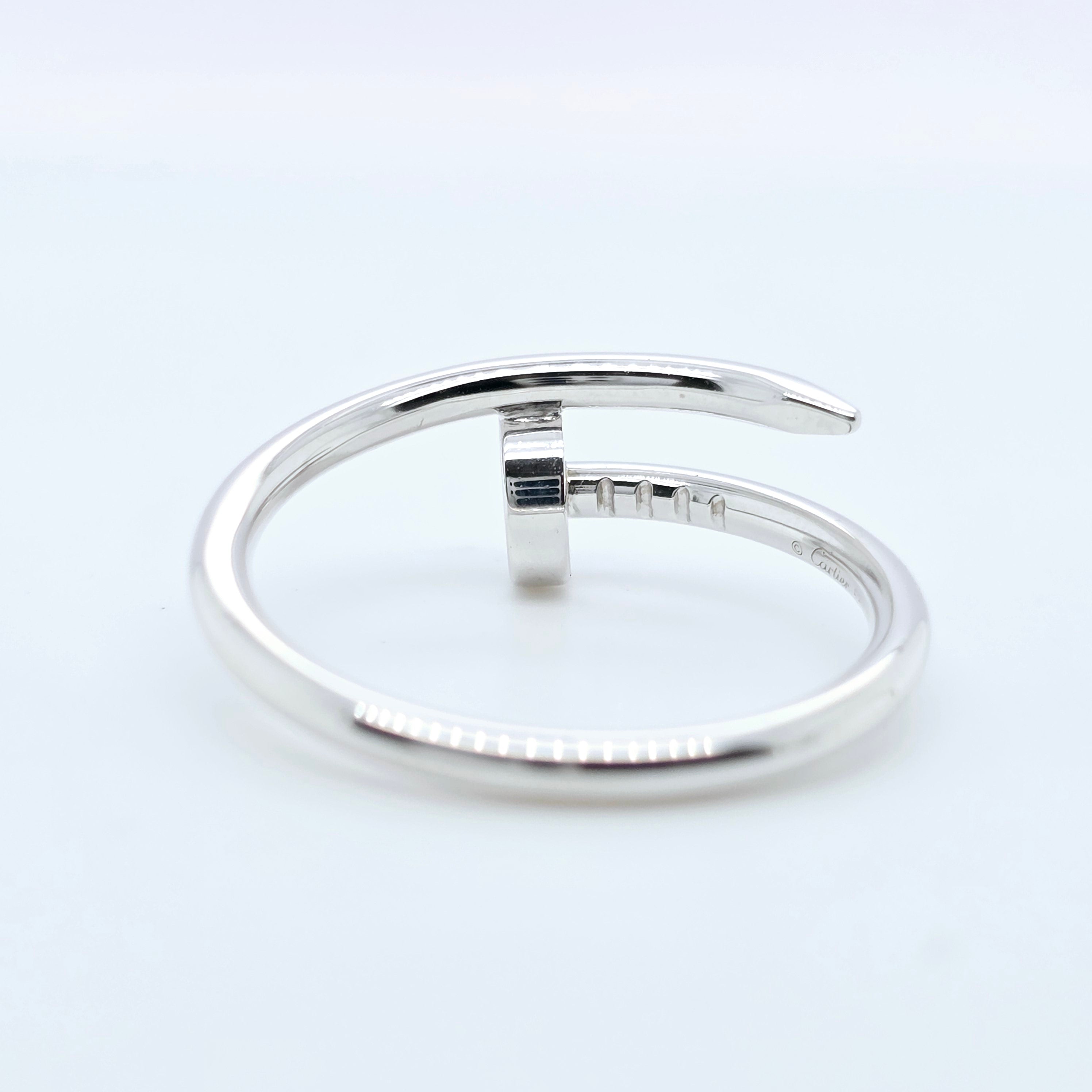 Cartier Juste Un Clou Ring, Small Model, 18ct White Gold, Size 53 Chloe's Jewellers