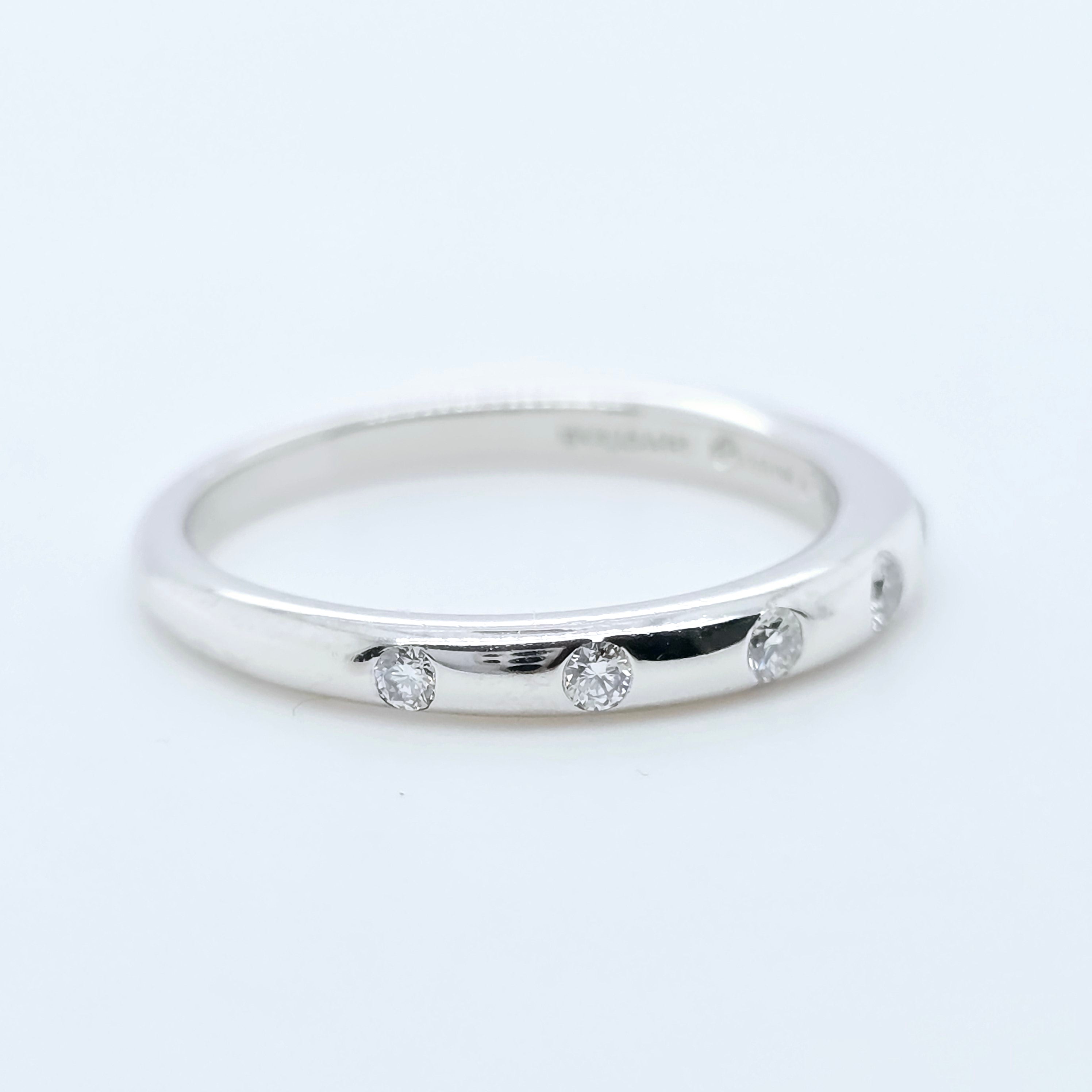 Bvlgari Diamond Band, Platinum, Size H, Come With Certificate Of Authenticity