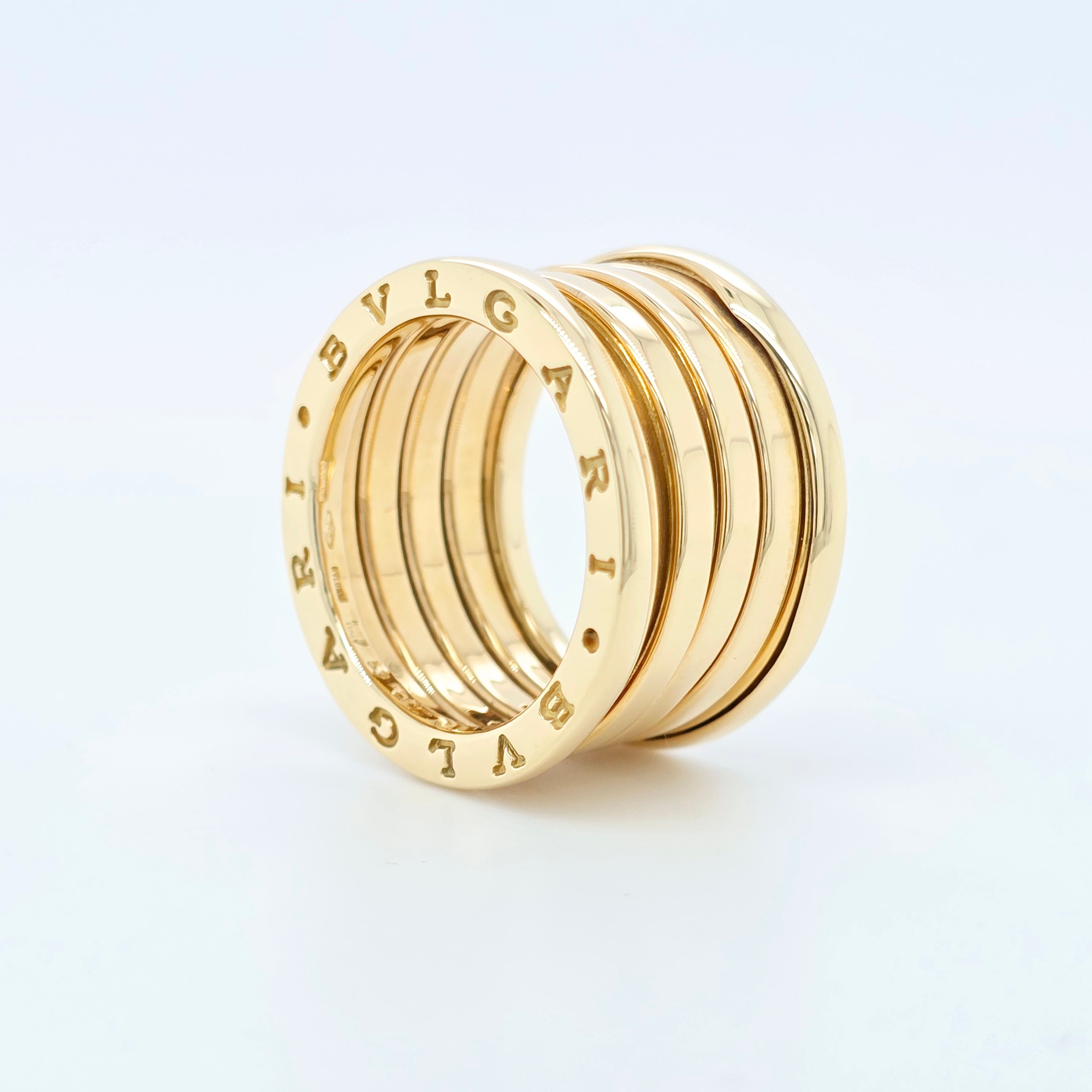 Bvlgari B.Zero1 Ring, Five-Band Design, 18ct Yellow Gold, Size 53 Chloe's Jewellers