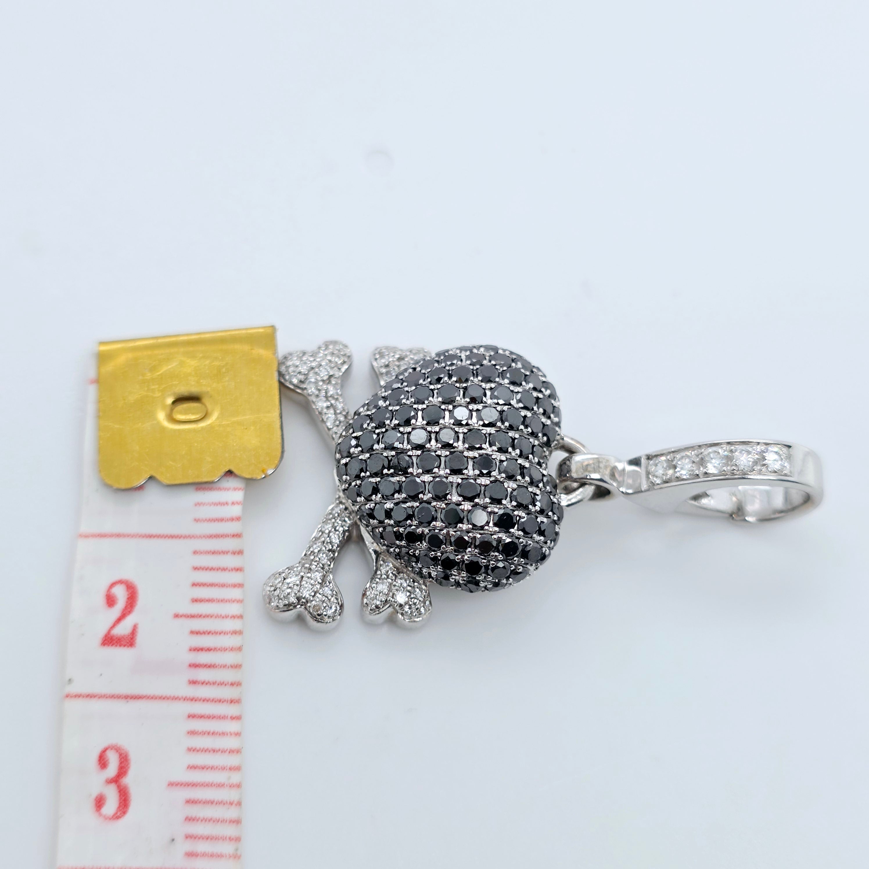 Theo Fennell Heart and Crossbones Diamond Charm, 18ct White Gold