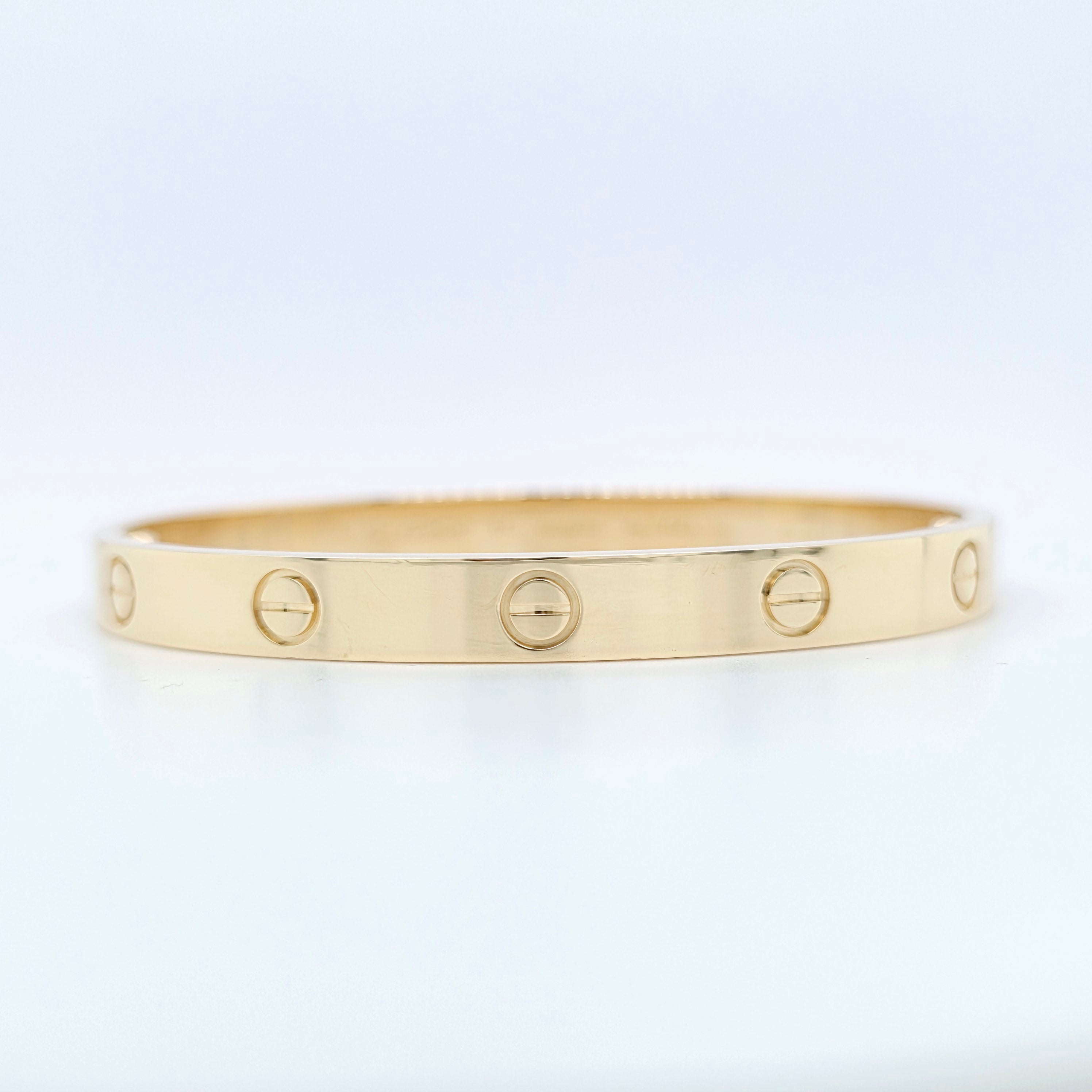 Cartier Love Bracelet, Classic Model, Size 17, 18ct Yellow Gold, Cartier Box Chloe's Jewellers
