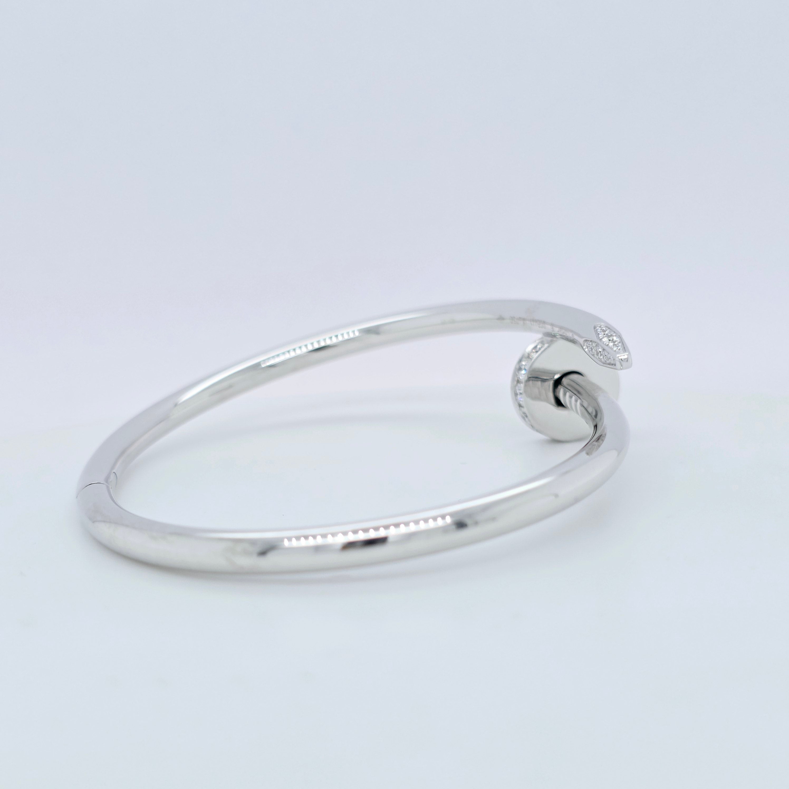 Cartier Juste Un Clou Bracelet, Classic Model, Diamonds, 18ct, Size 16, Box Chloe's Jewellers