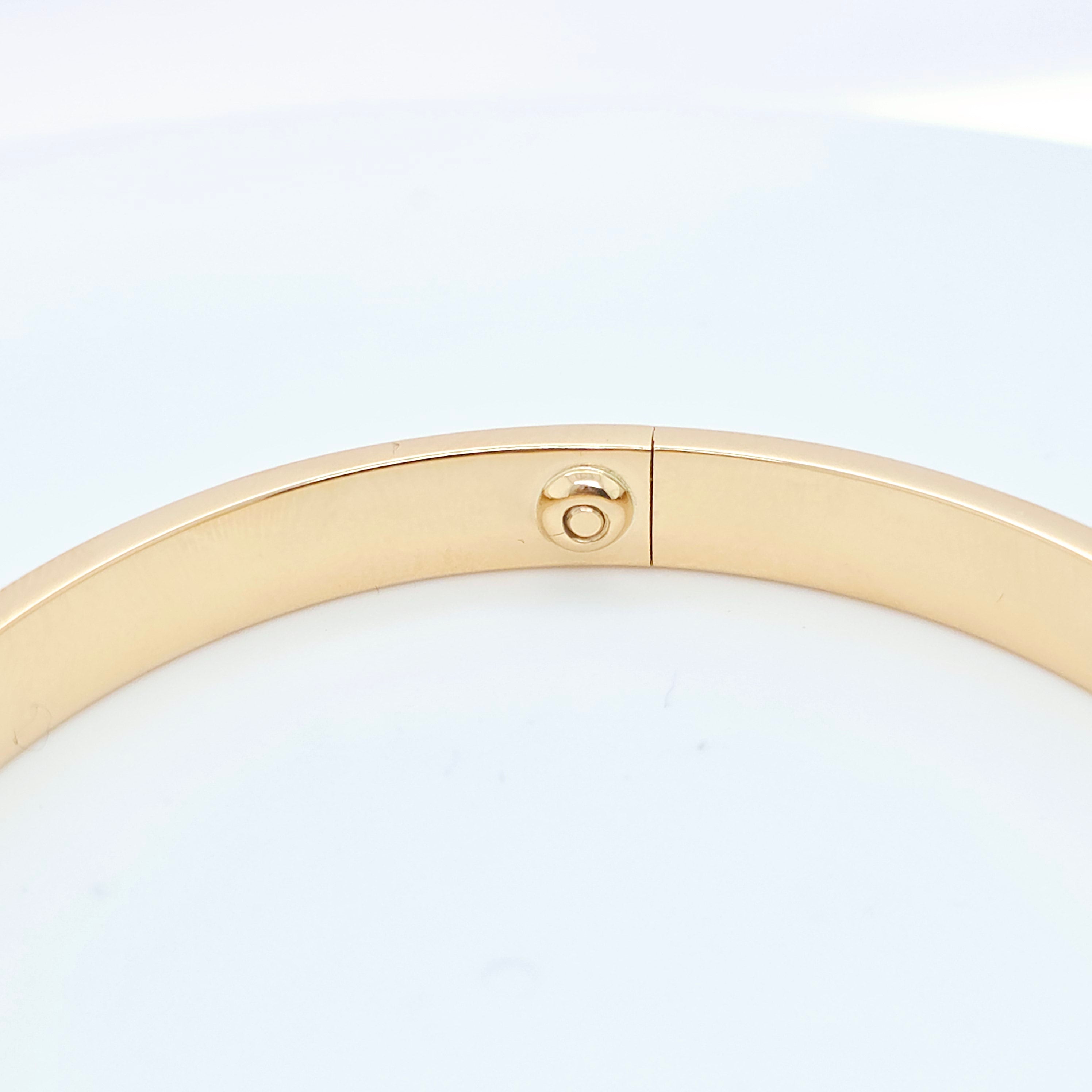 Cartier Love Bracelet, Classic Model, 18ct Yellow Gold, Size 20, Box & Papers Chloe's Jewellers