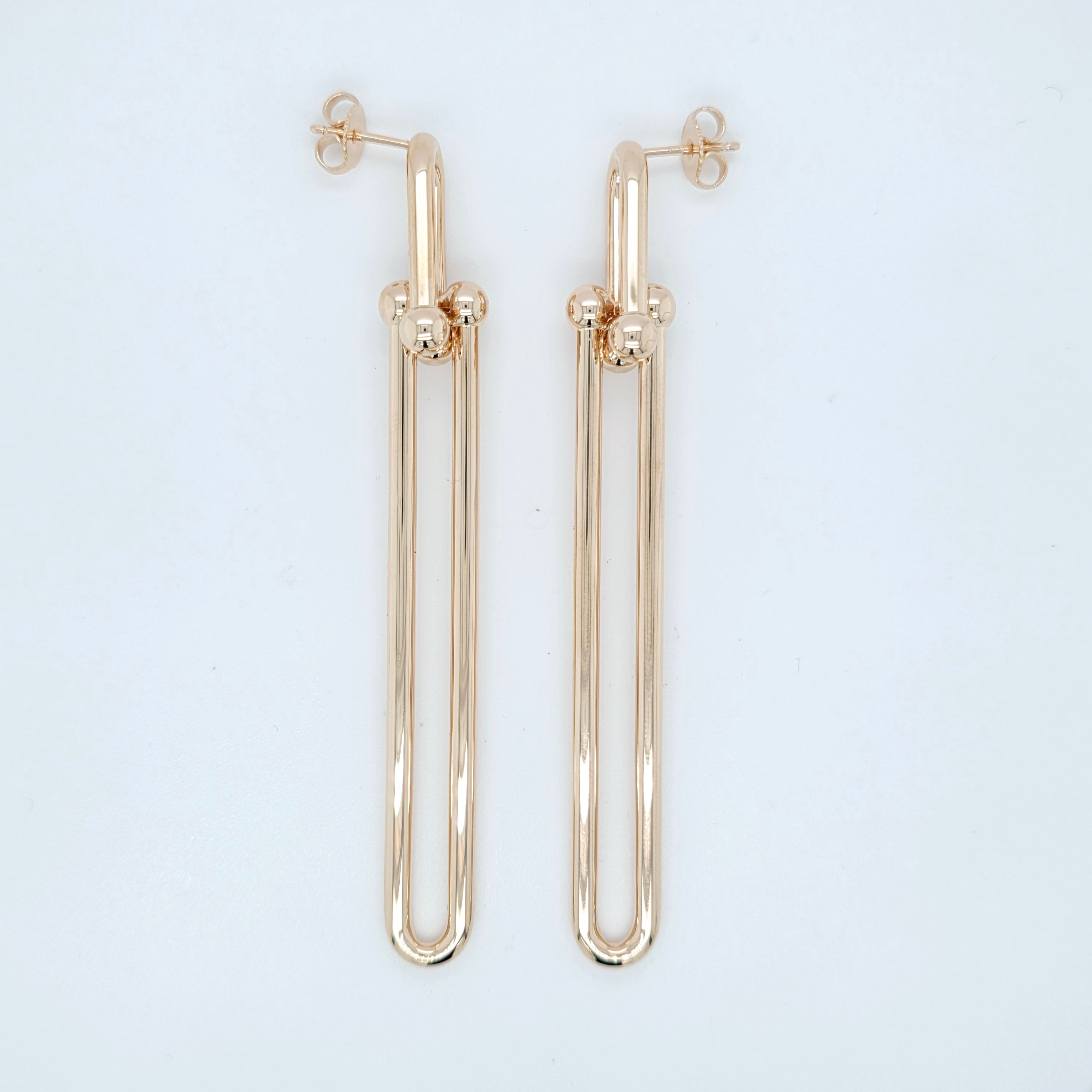 Tiffany & Co. HardWear Earrings, 3'' Double Long Link Earrings, 18ct Rose Gold
