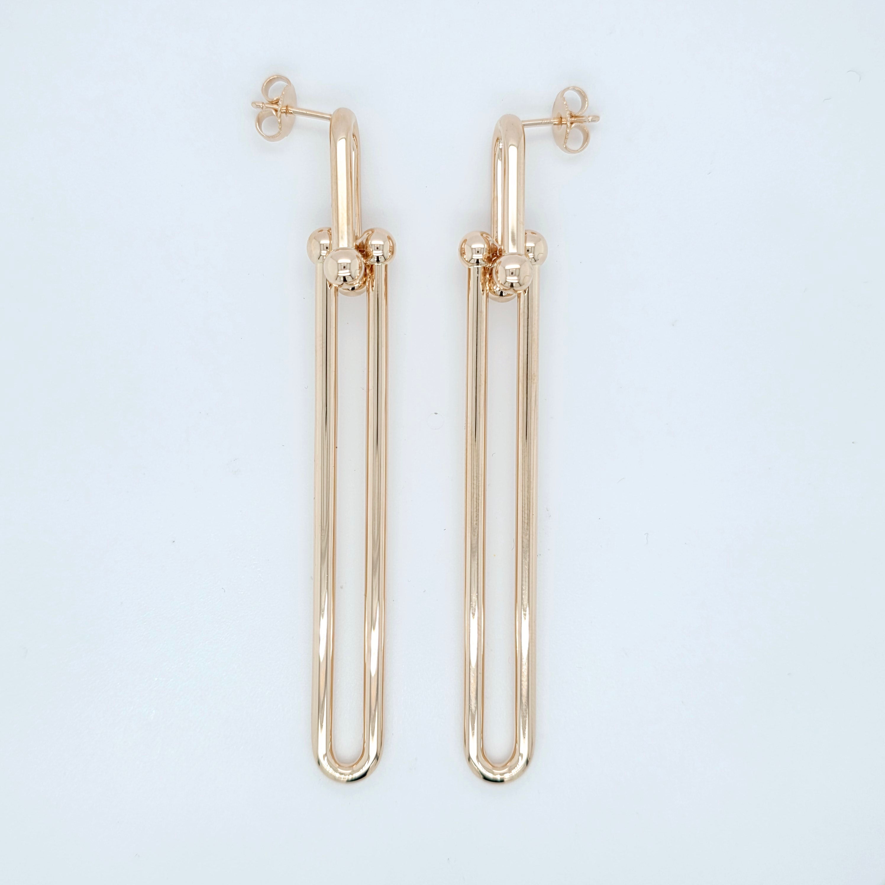 Tiffany & Co. HardWear Earrings, 3'' Double Long Link Earrings, 18ct Rose Gold Chloe's Jewellers