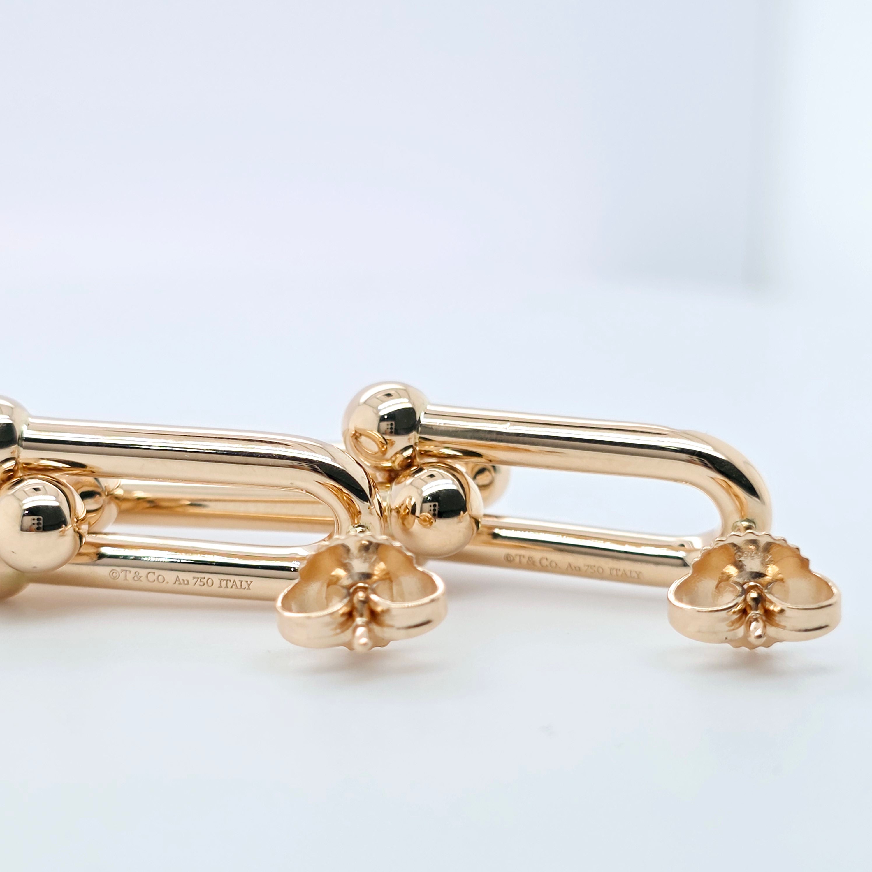 Tiffany & Co. HardWear Earrings, 3'' Double Long Link Earrings, 18ct Rose Gold