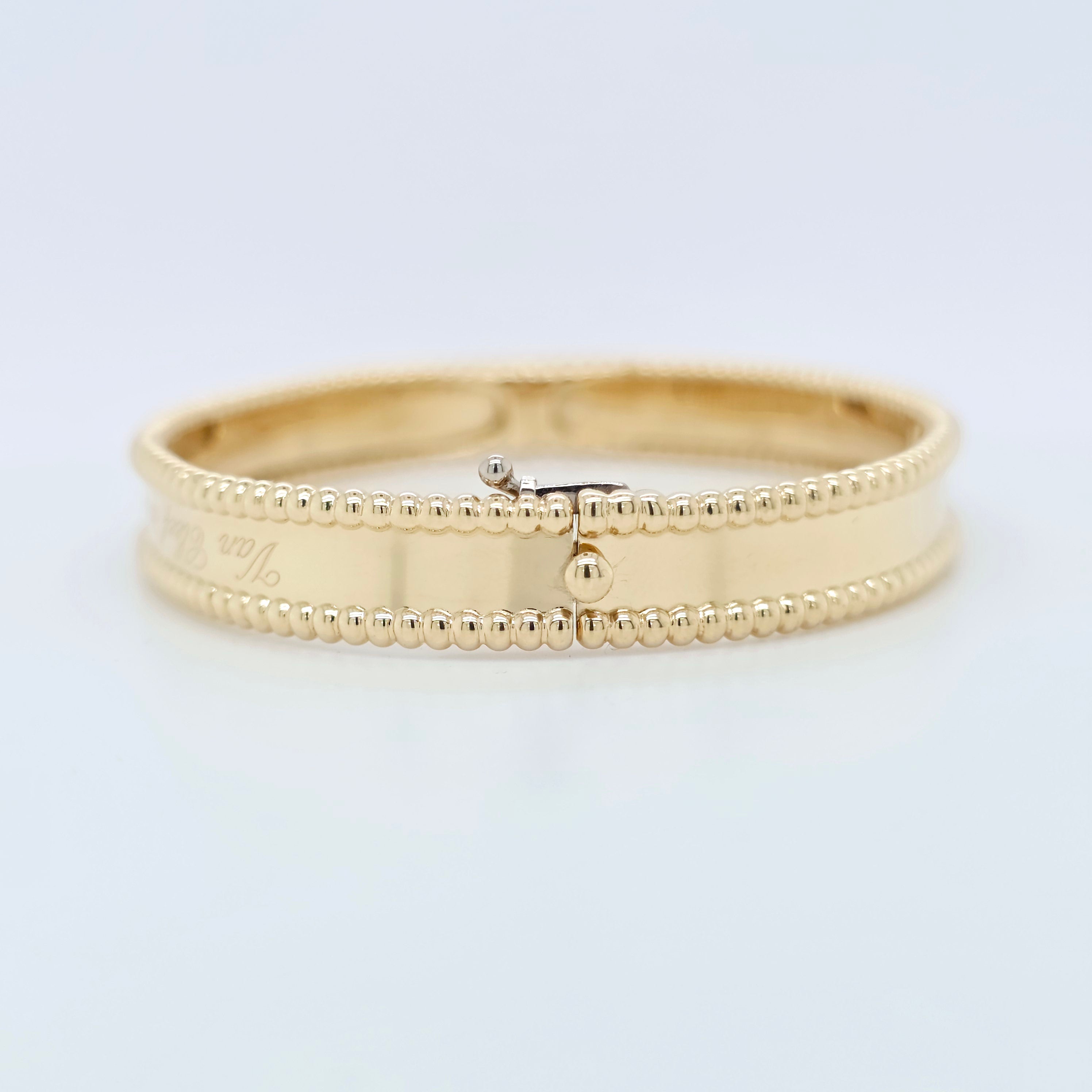 Van Cleef & Arpels Perlee Signature Bracelet, Medium Model, 18ct Yellow Gold Chloe's Jewellers