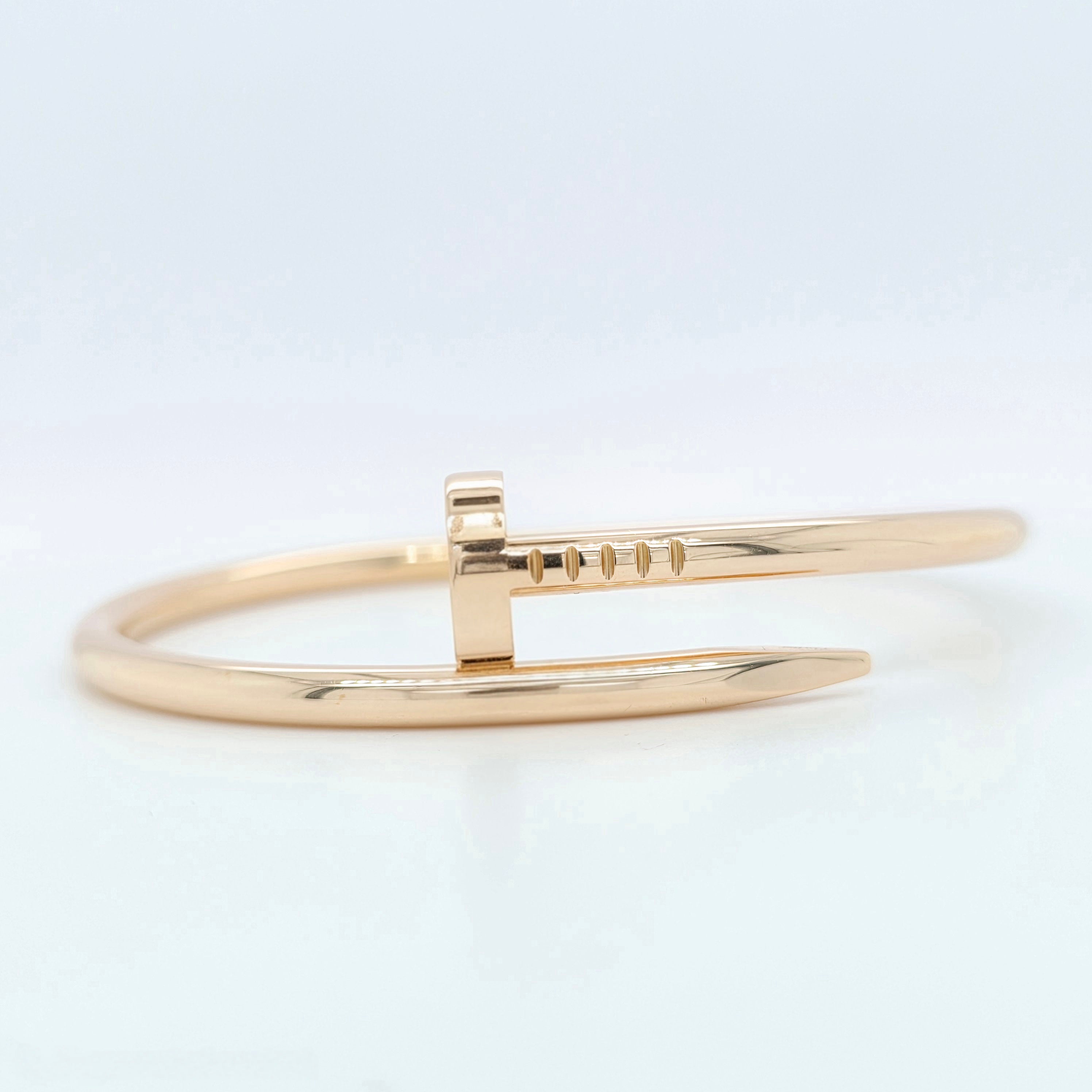 Cartier Juste Un Clou Bracelet, Classic Model, 18ct Rose Gold, Size 17, Pouch Chloe's Jewellers