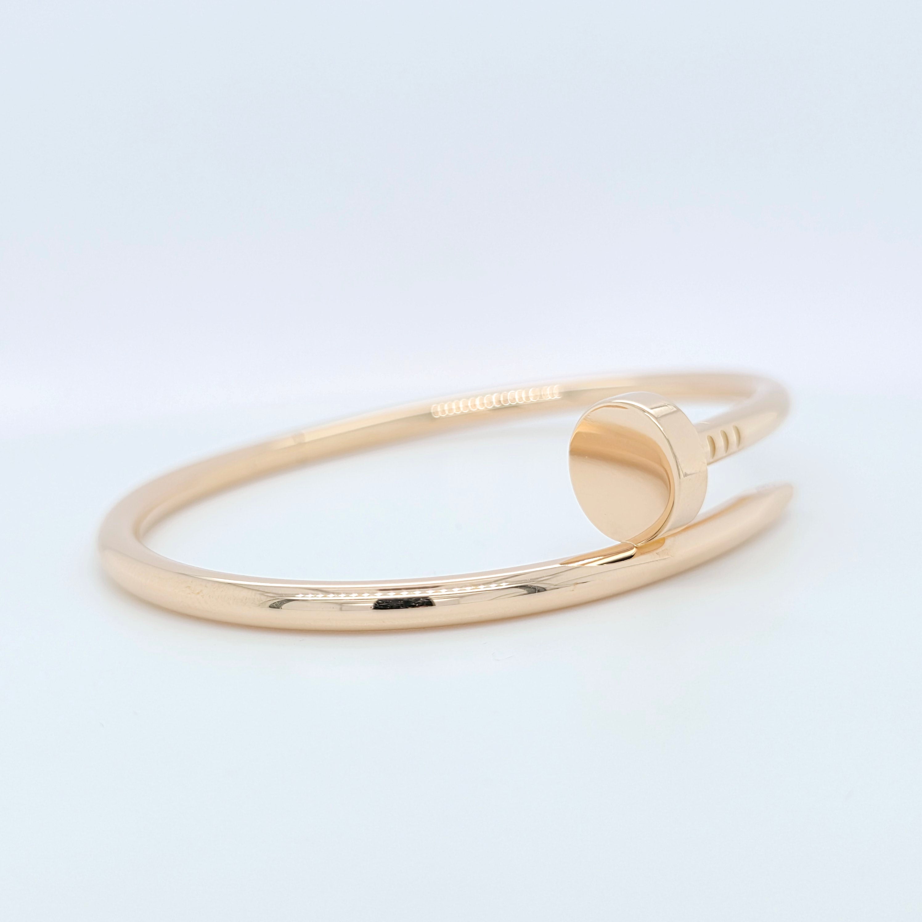 Cartier Juste Un Clou Bracelet, Classic Model, 18ct Rose Gold, Size 17, Pouch Chloe's Jewellers