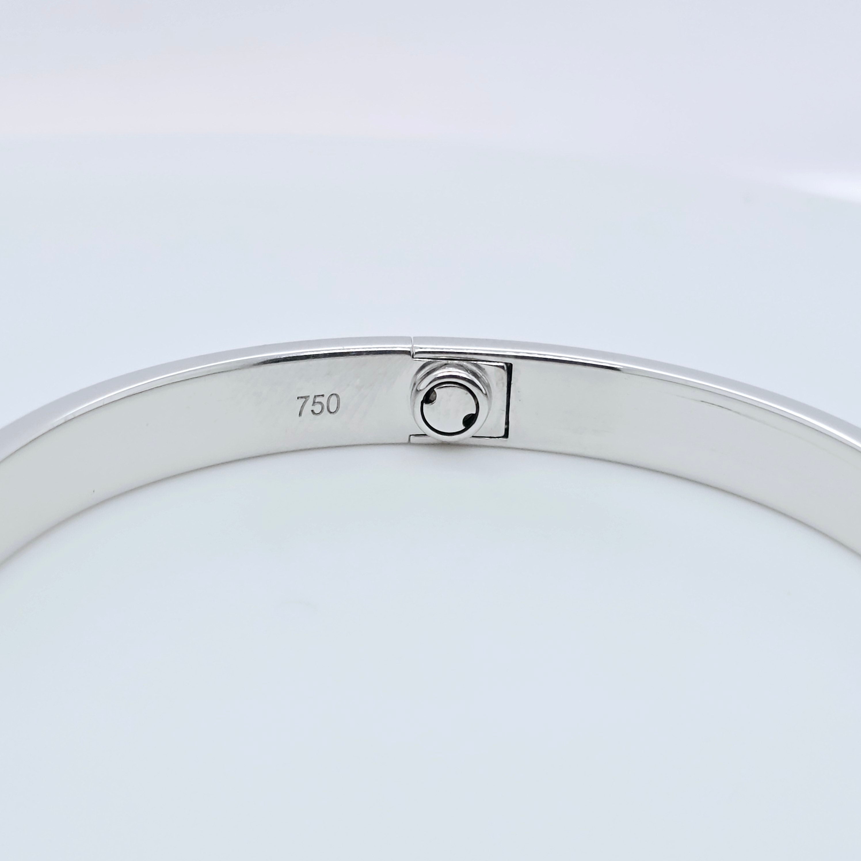 Cartier Love Bracelet, Classic Model, 18ct White Gold, Size 18, Cartier Box