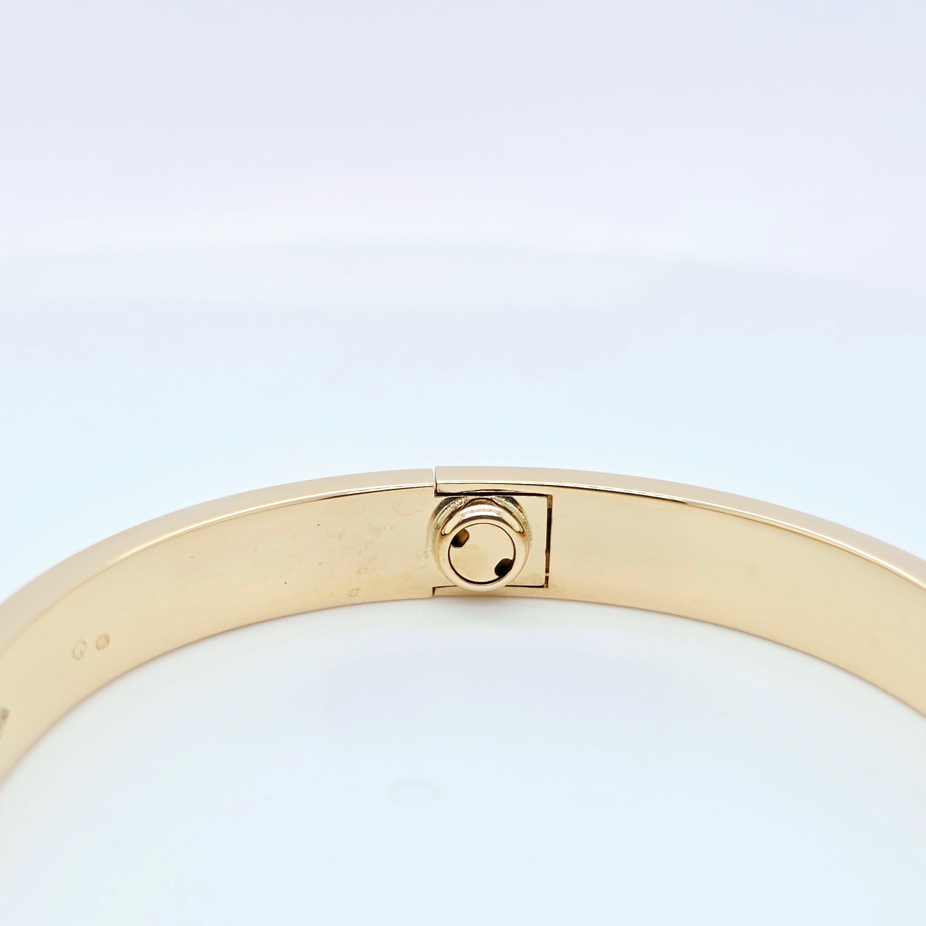 Cartier Love Bracelet, Classic Model, 18ct Yellow Gold, Size 16, Cartier Box Chloe's Jewellers