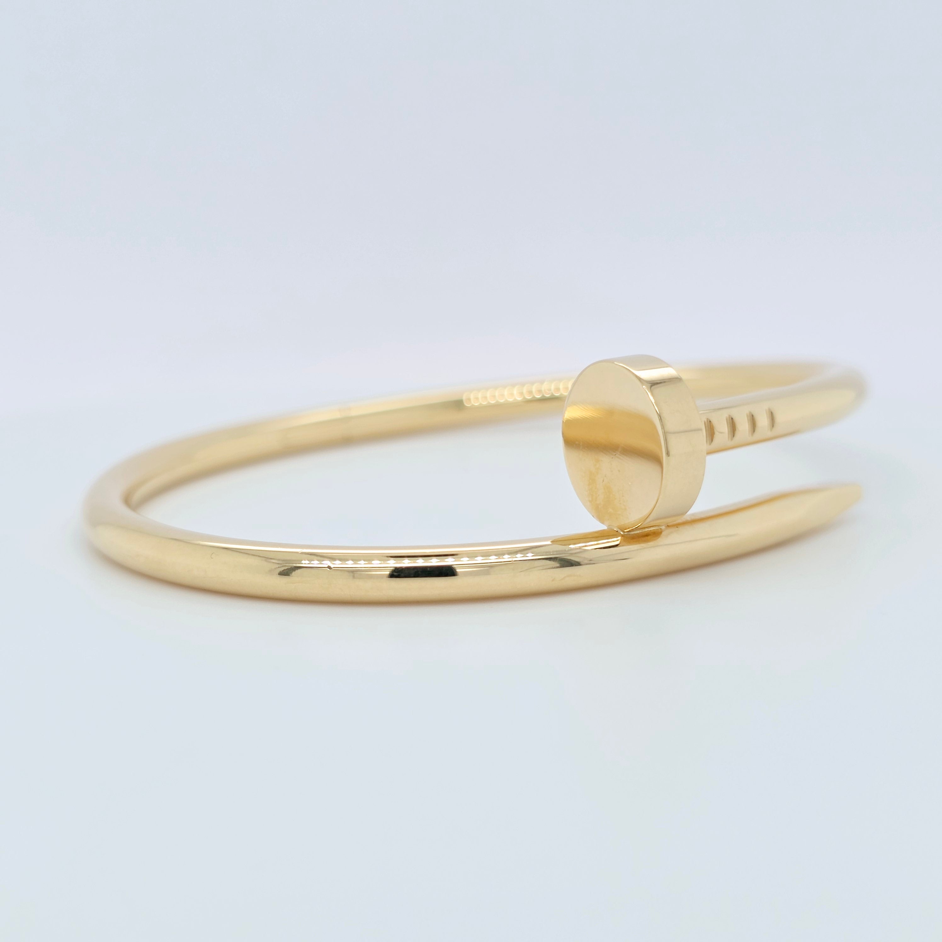 Cartier Juste Un Clou Bracelet, Classic Model, 18ct Yellow Gold, Size 16, Box Chloe's Jewellers