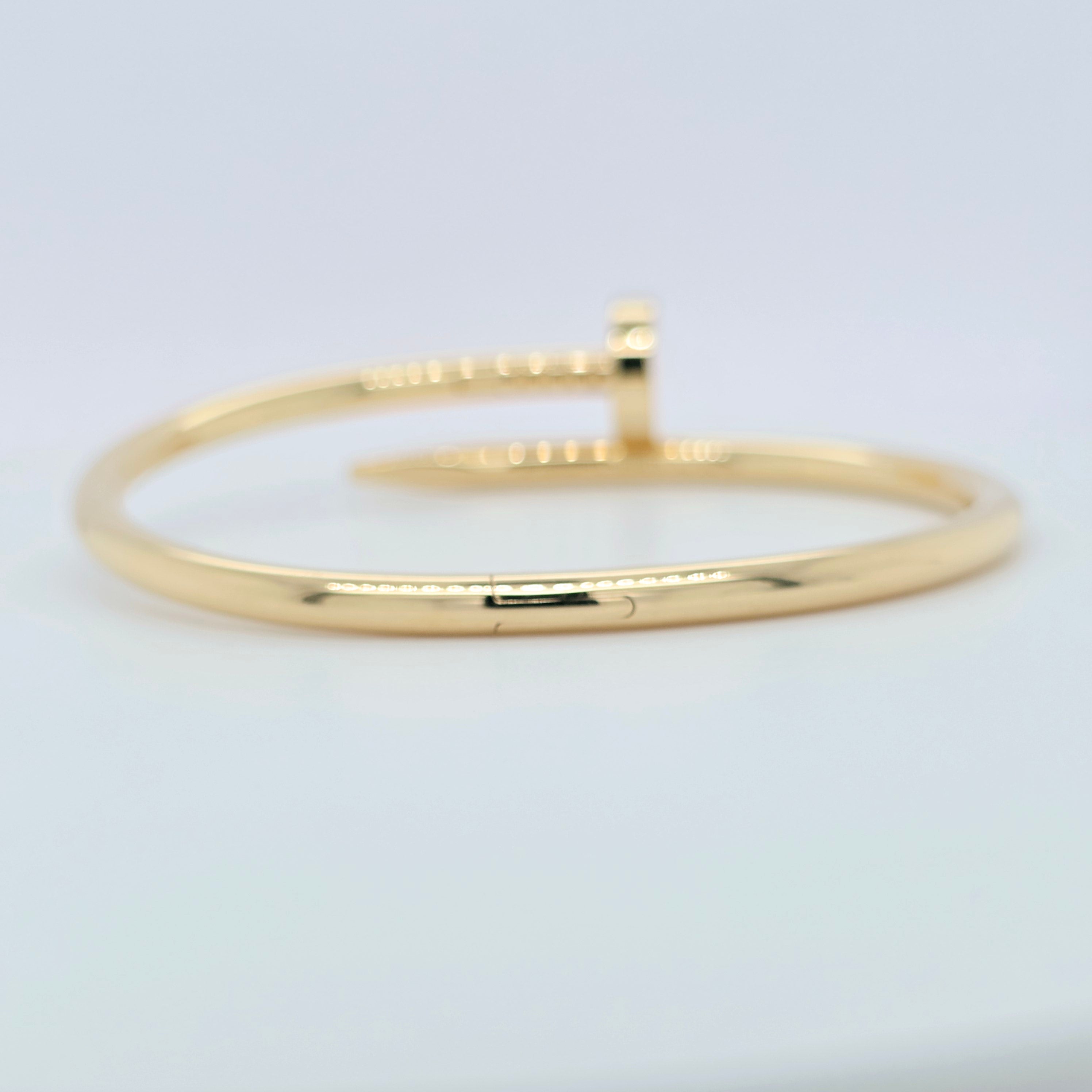 Cartier Juste Un Clou Bracelet, Classic Model, 18ct Yellow Gold, Size 16, Box Chloe's Jewellers