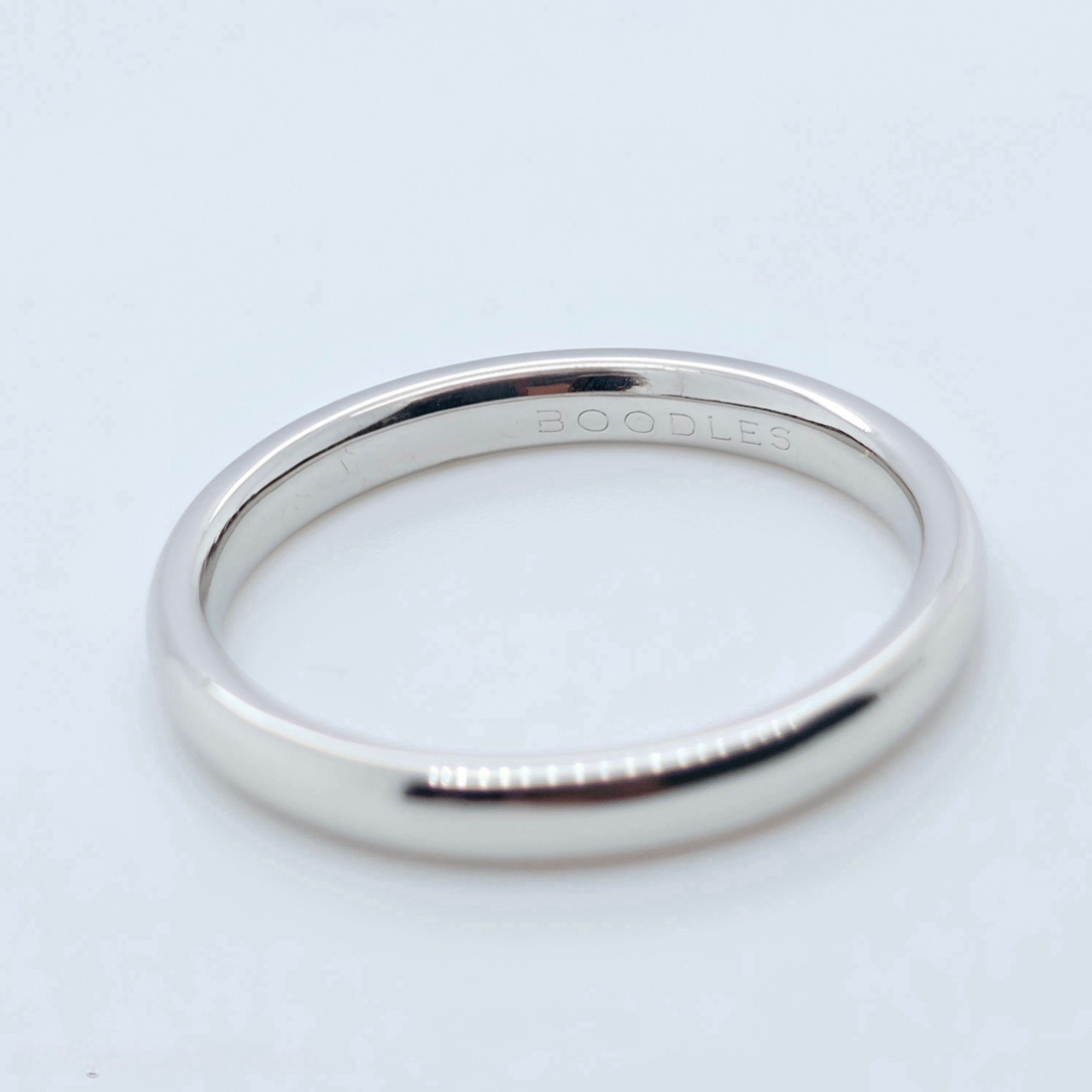 Boodles Wedding Band, Court Shape, 2.6mm Width, Size N Chloe's Jewellers