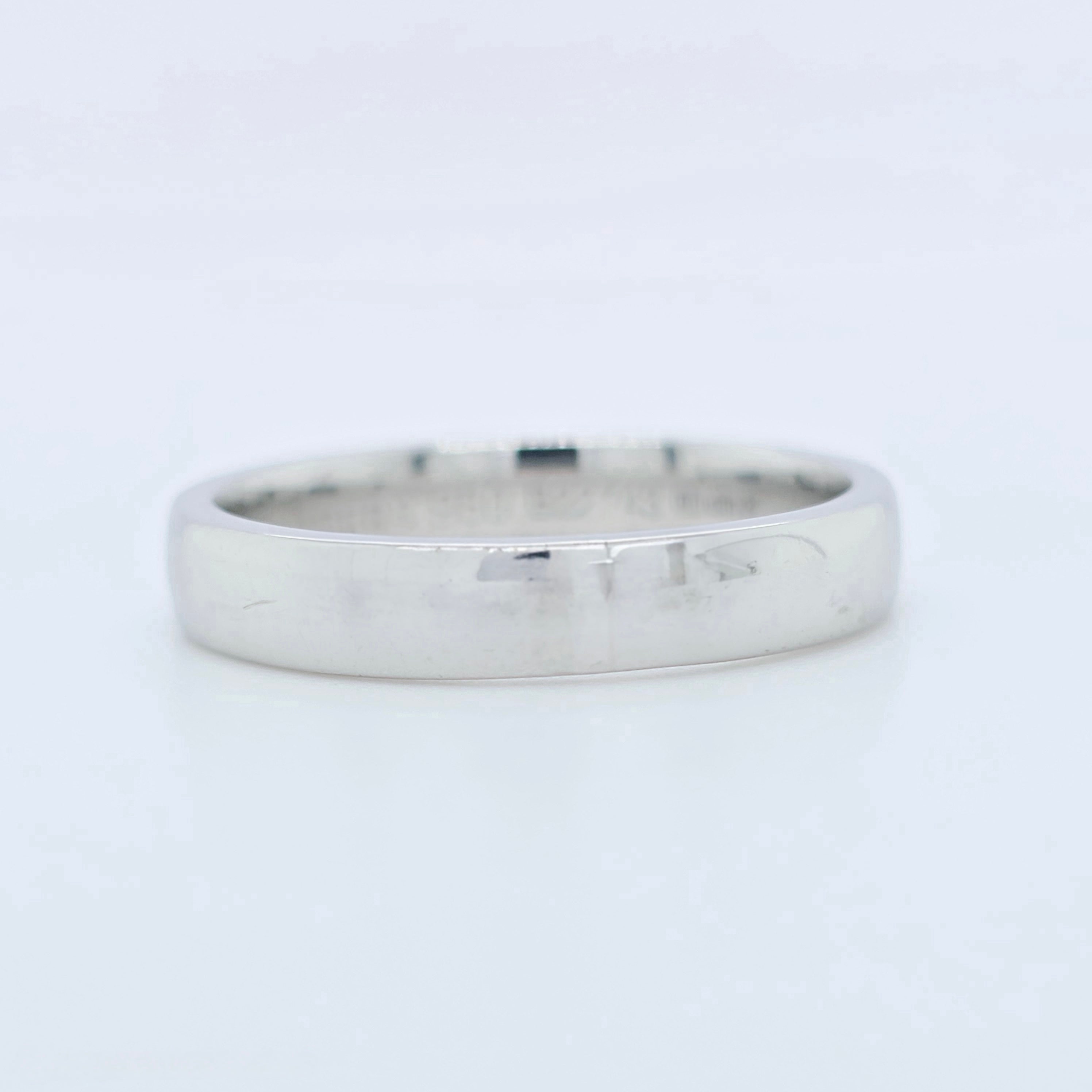De Beers Wedding Band, Platinum, 3.4mm, Size L