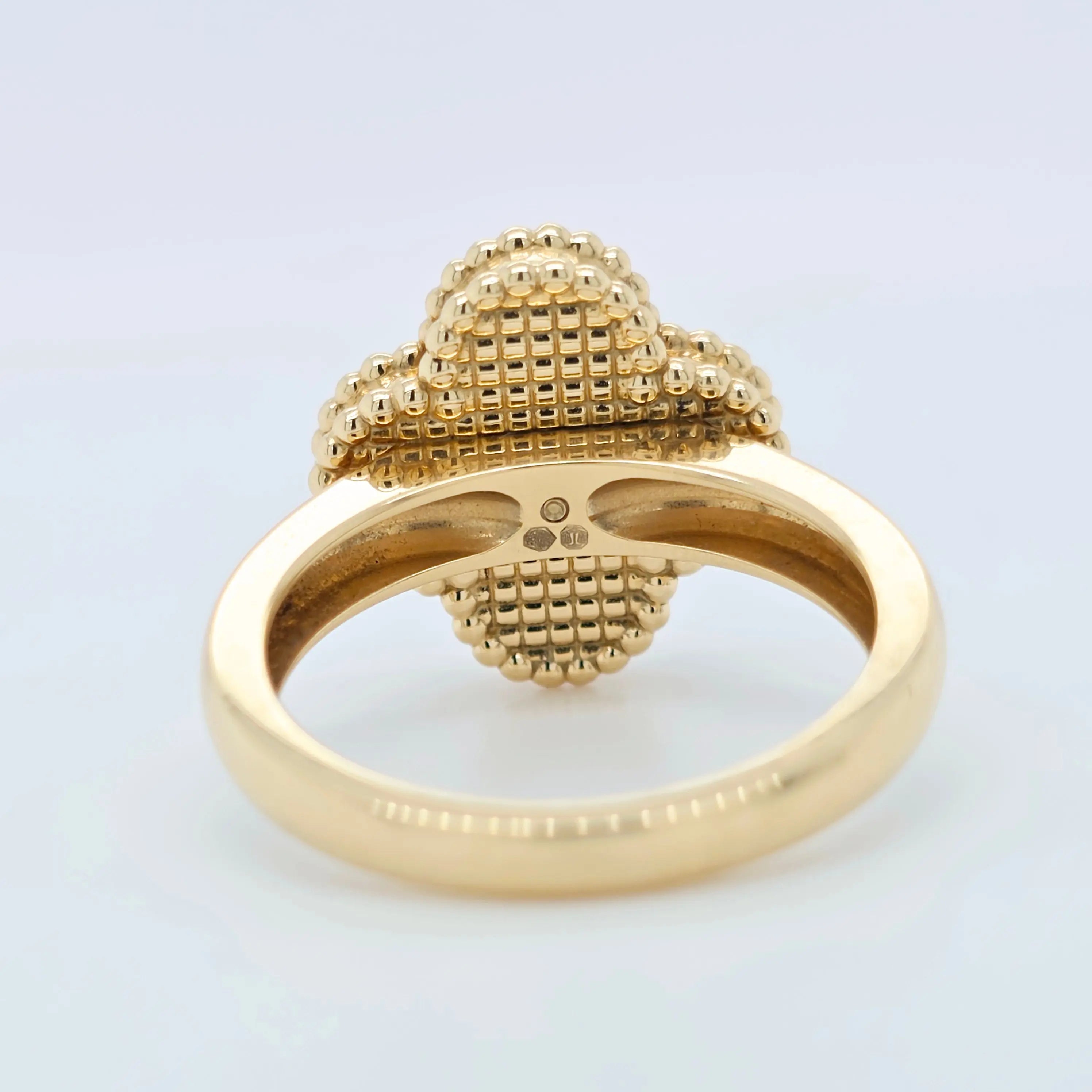 Pre-Owned Van Cleef & Arpels Vintage Alhambra Mother of Pearl Ring – 18ct Yellow Gold Chloe's Jewellers