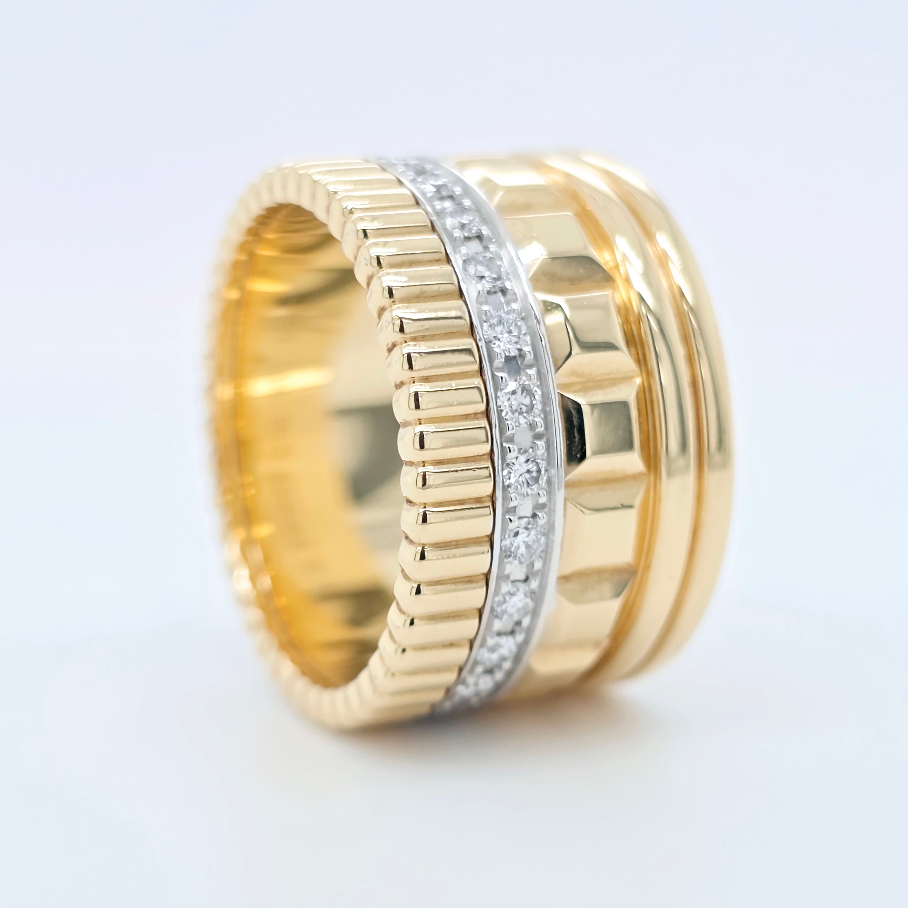 Boucheron Quatre Radiant Edition Ring, 18ct Yellow Gold & Diamond, Size 54 / N1/2 Chloe's Jewellers