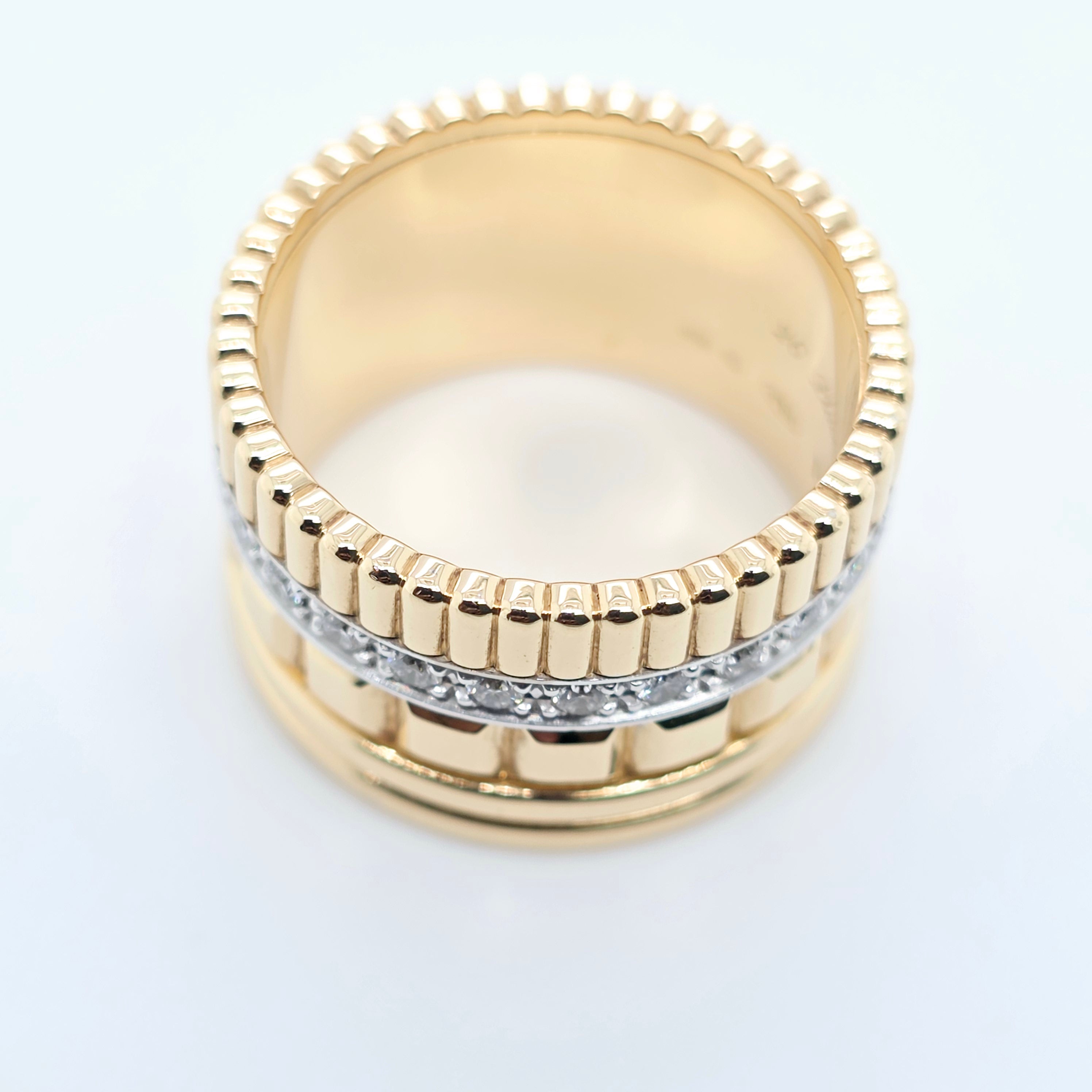 Boucheron Quatre Radiant Edition Ring, 18ct Yellow Gold & Diamond, Size 54 / N1/2 Chloe's Jewellers