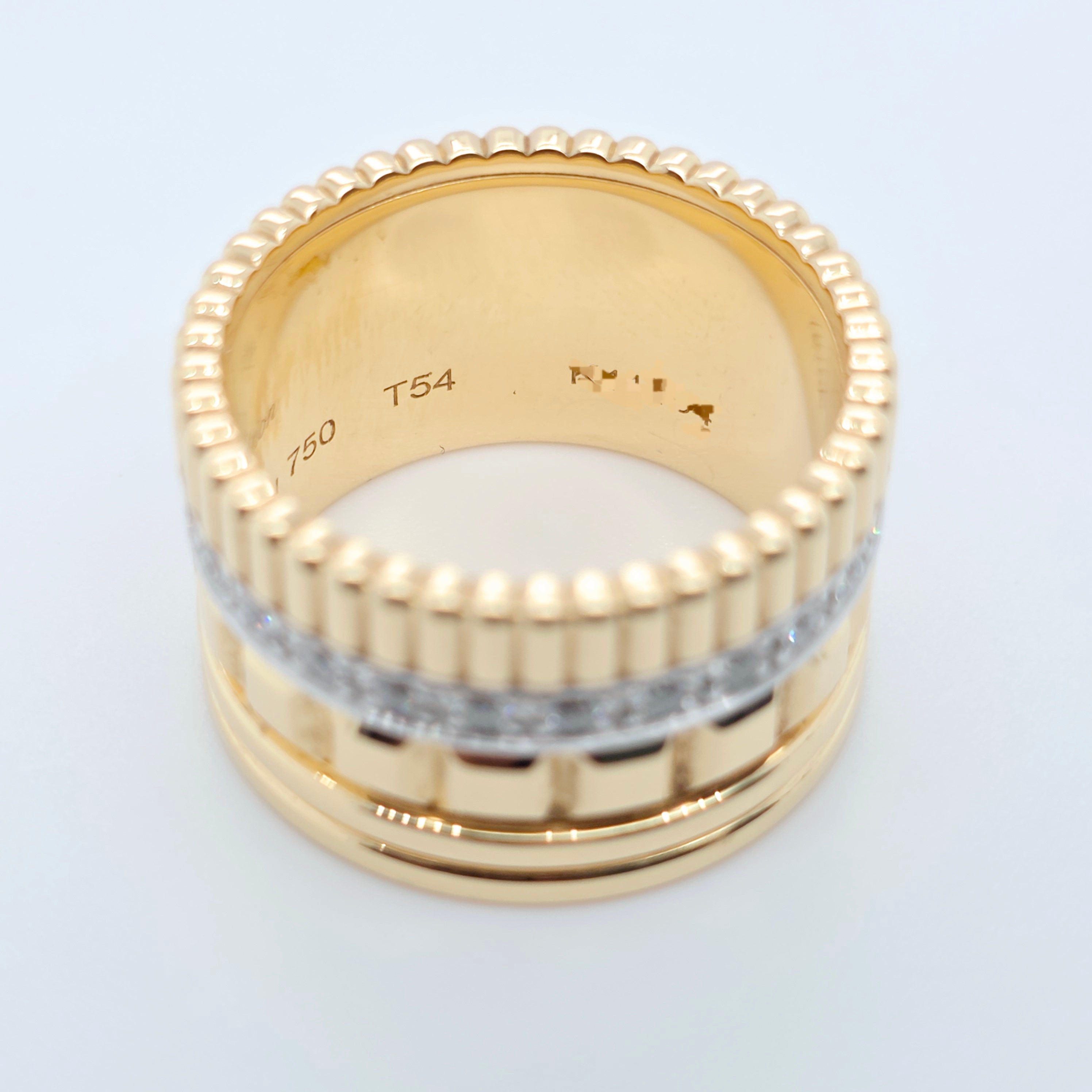 Boucheron Quatre Radiant Edition Ring, 18ct Yellow Gold & Diamond, Size 54 / N1/2 Chloe's Jewellers