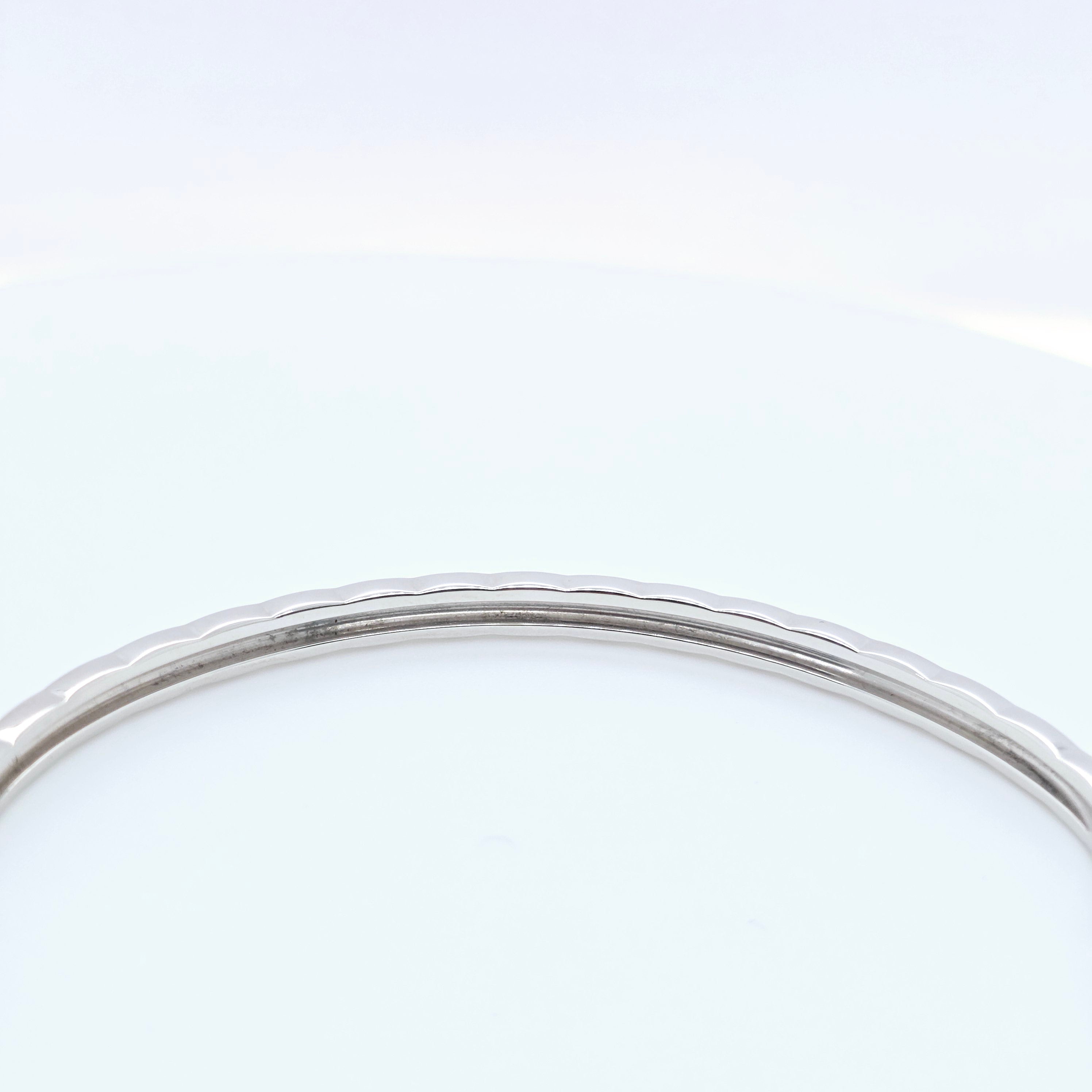 Chanel Coco Crush Bracelet, Quilted Motif,Mini Version, 18ct White Gold & Diamonds Chloe's Jewellers