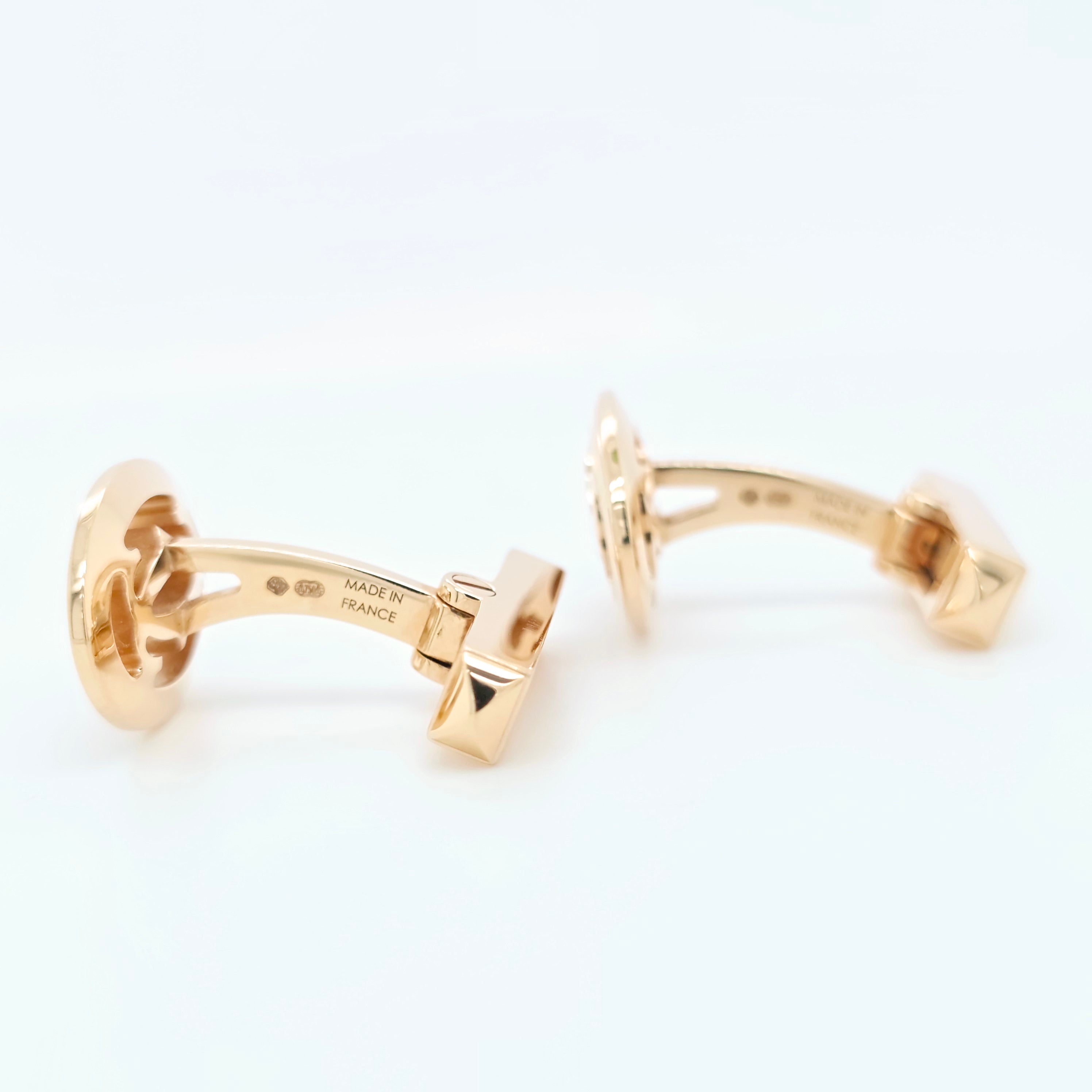 Cartier Double C de Cartier Cufflinks, 18ct Rose Gold Chloe's Jewellers