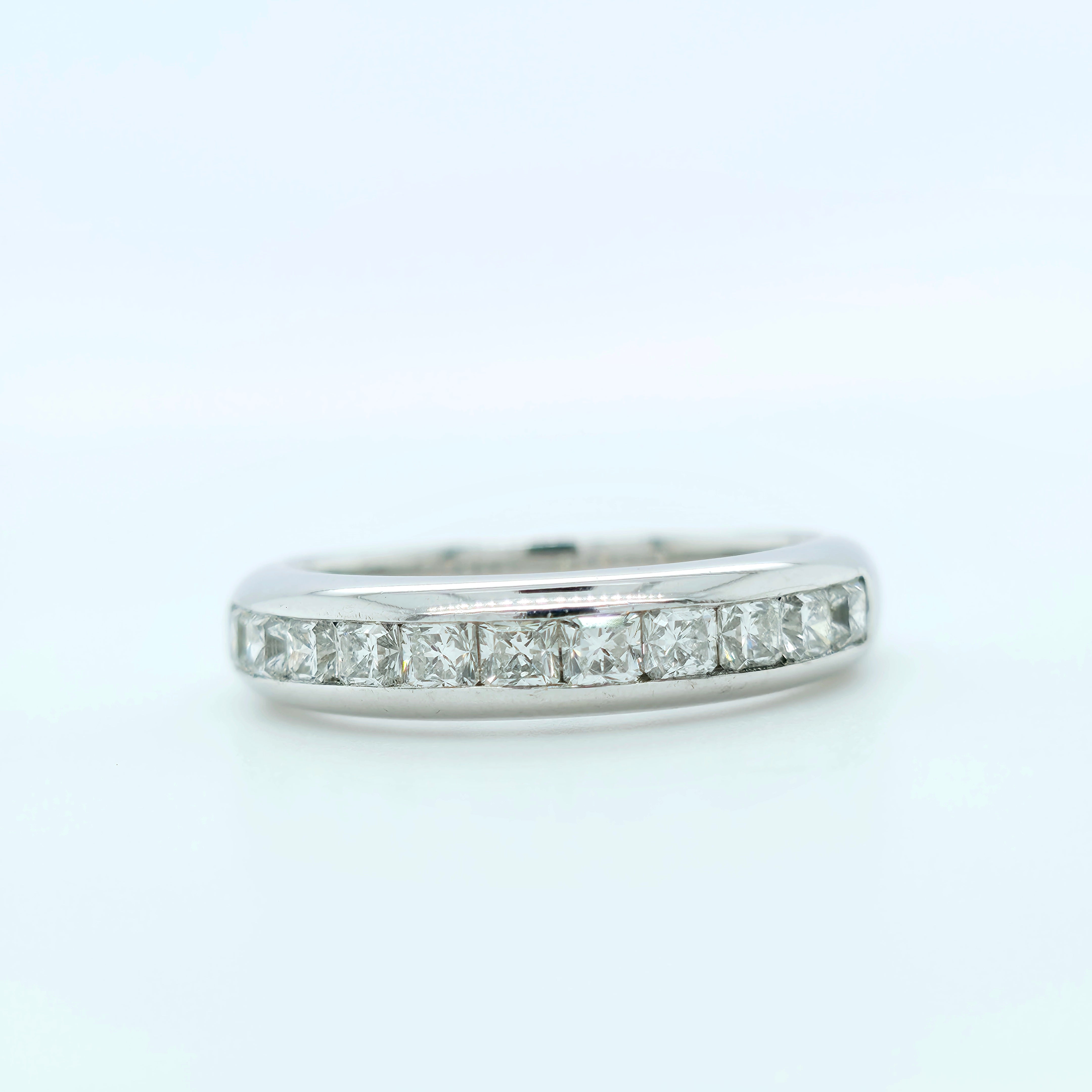 Tiffany & Co. Lucida Diamond Half-Eternity Ring, 0.55ct, Platinum, Size K Chloe's Jewellers