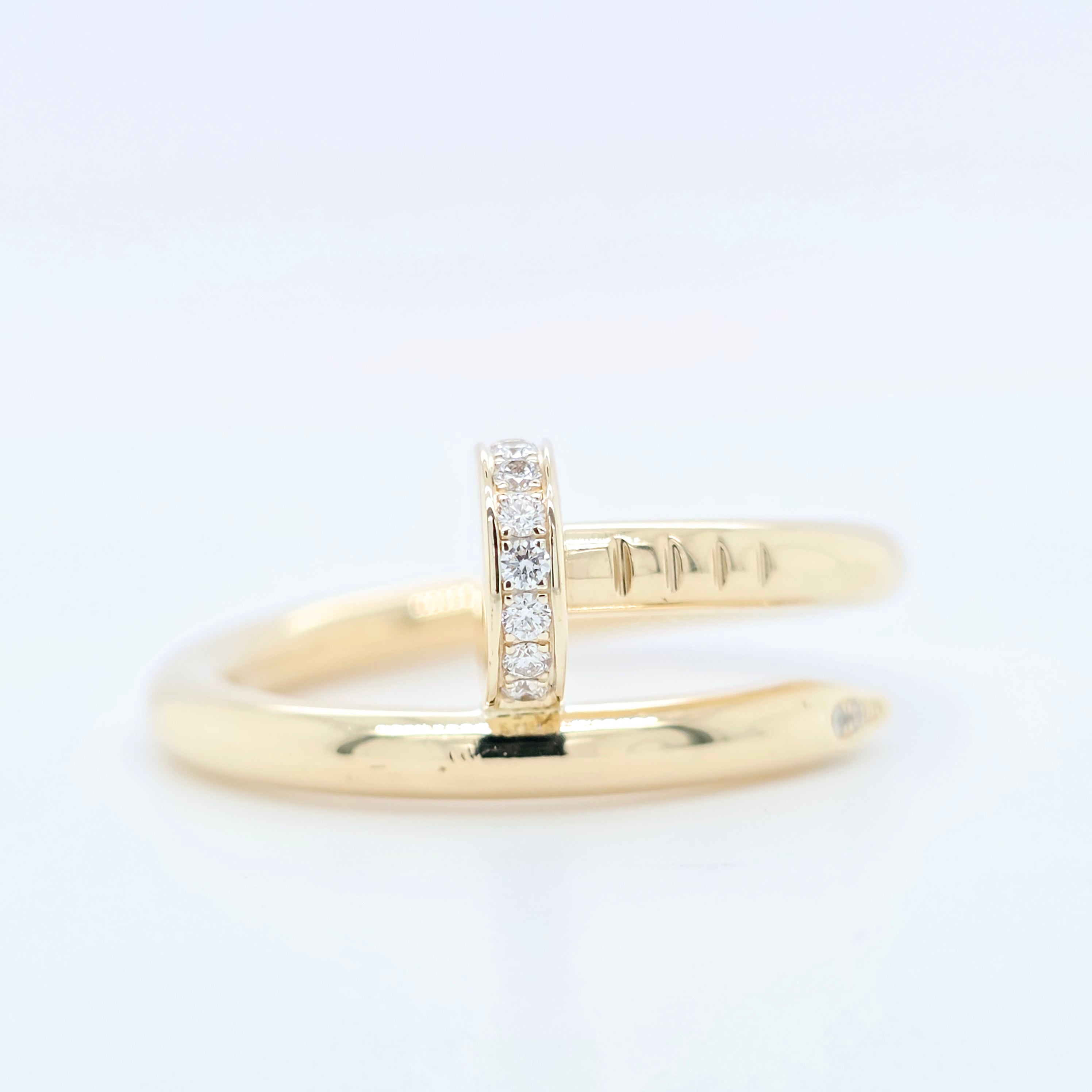 Cartier Juste Un Clou Ring, Diamonds, Classic Model, 18ct Yellow Gold, Size 56 Chloe's Jewellers