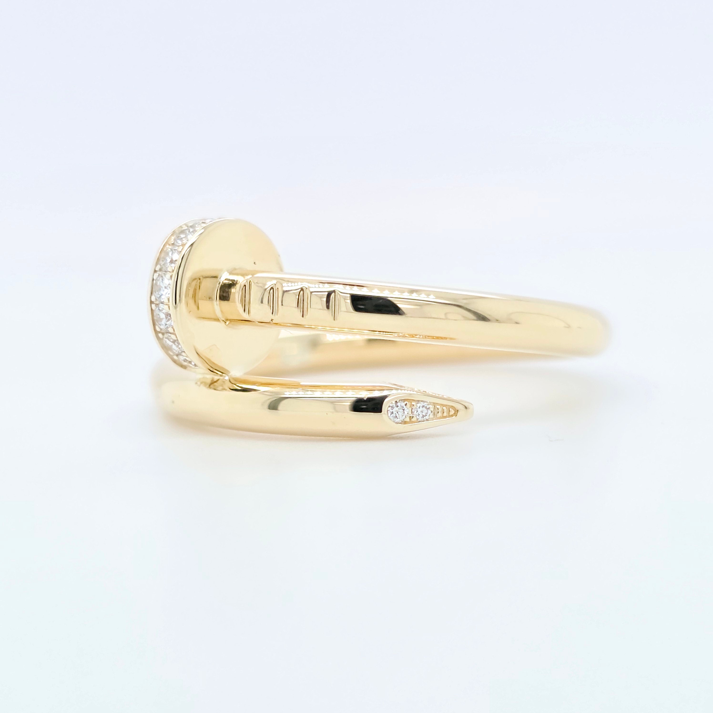 Cartier Juste Un Clou Ring, Diamonds, Classic Model, 18ct Yellow Gold, Size 56 Chloe's Jewellers
