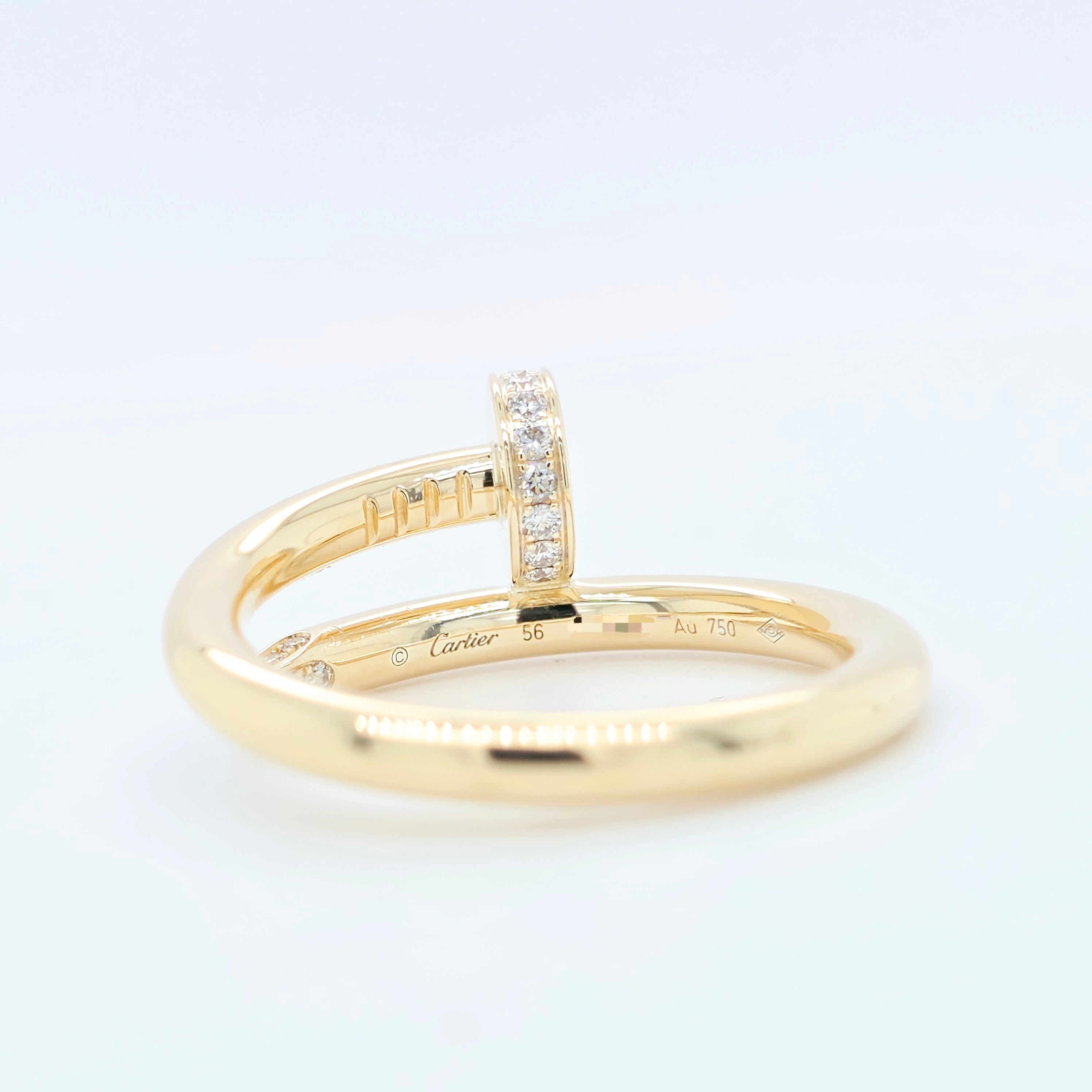 Cartier Juste Un Clou Ring, Diamonds, Classic Model, 18ct Yellow Gold, Size 56 Chloe's Jewellers