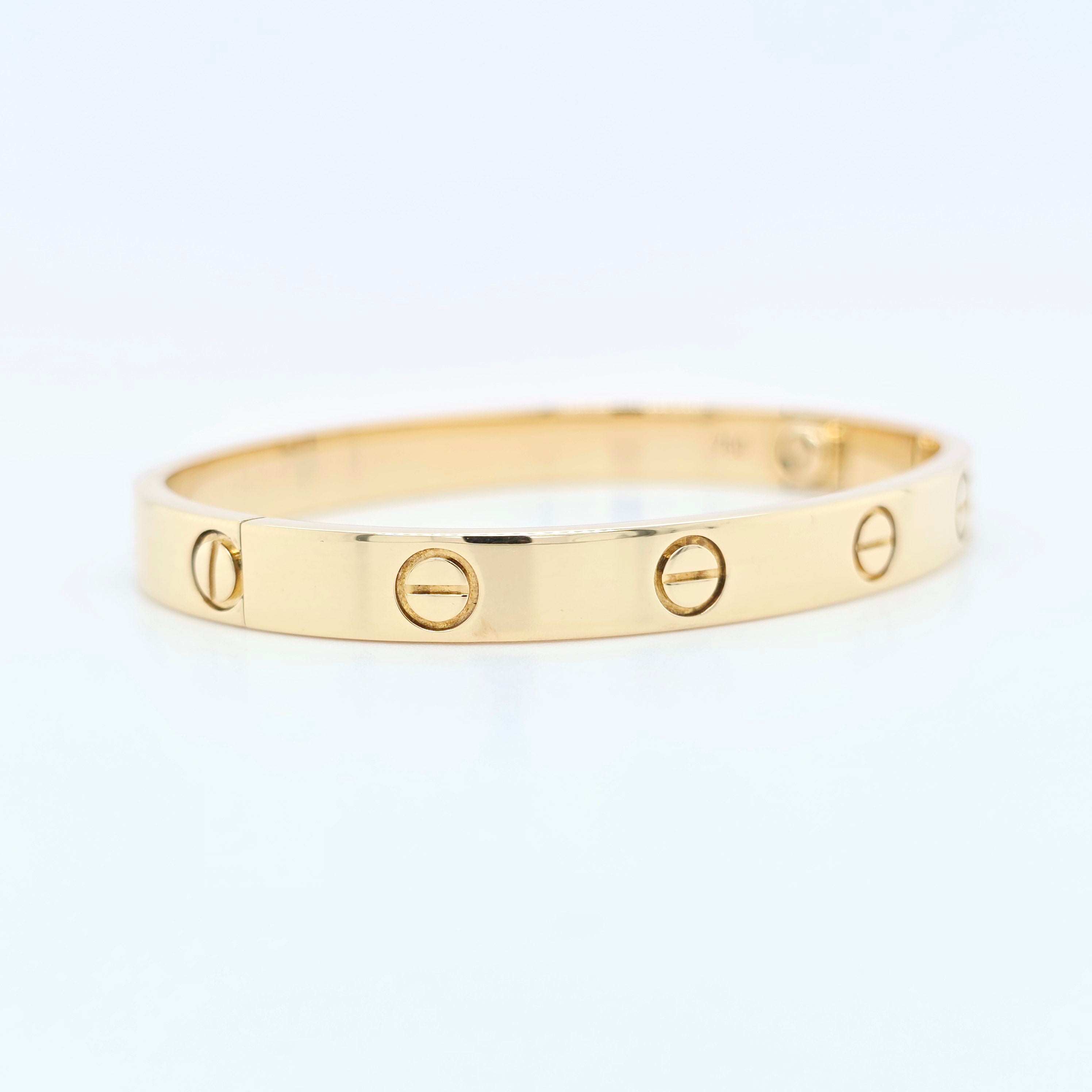 Pre-Owned | Size - 16 / 18ct Yellow Gold Cartier Love Bracelet Chloe's Jewellers