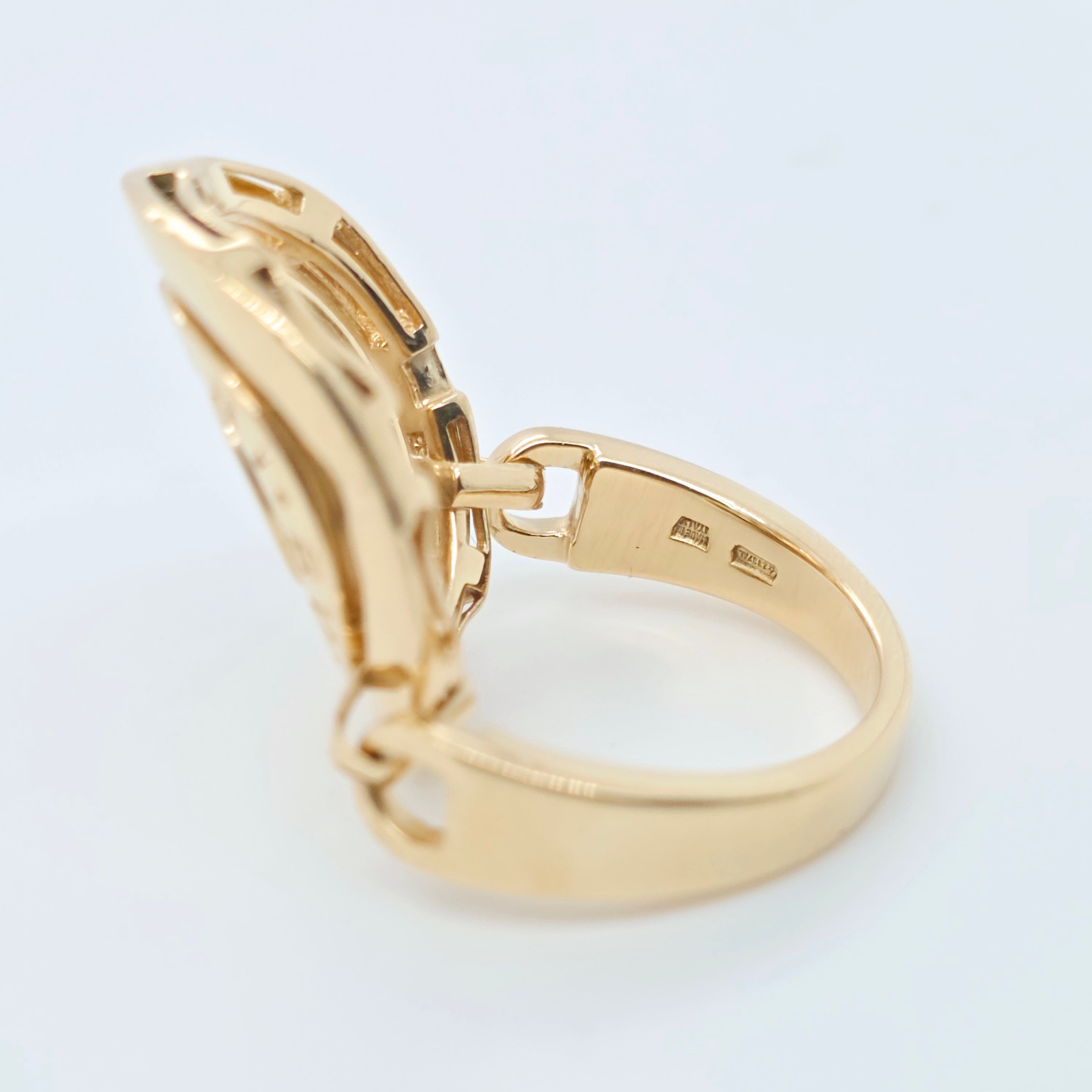 Bvlgari Astrale Cerchi Ring, 18ct Yellow Gold, Size 56/ Size P Chloe's Jewellers