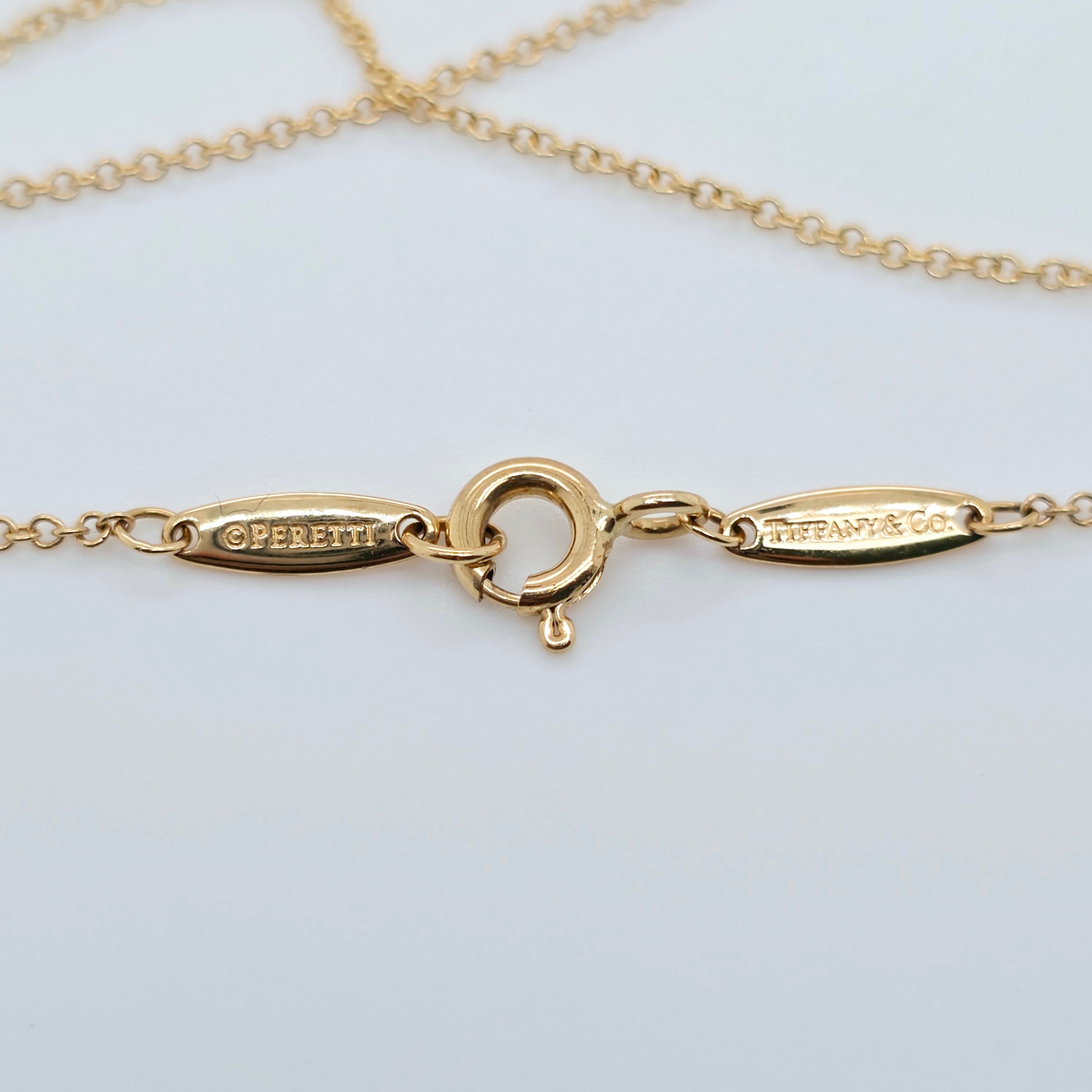 Tiffany & Co. Elsa Peretti Single Diamond By The Yard Pendant, 0.17ct, 18ct YG Chloe's Jewellers