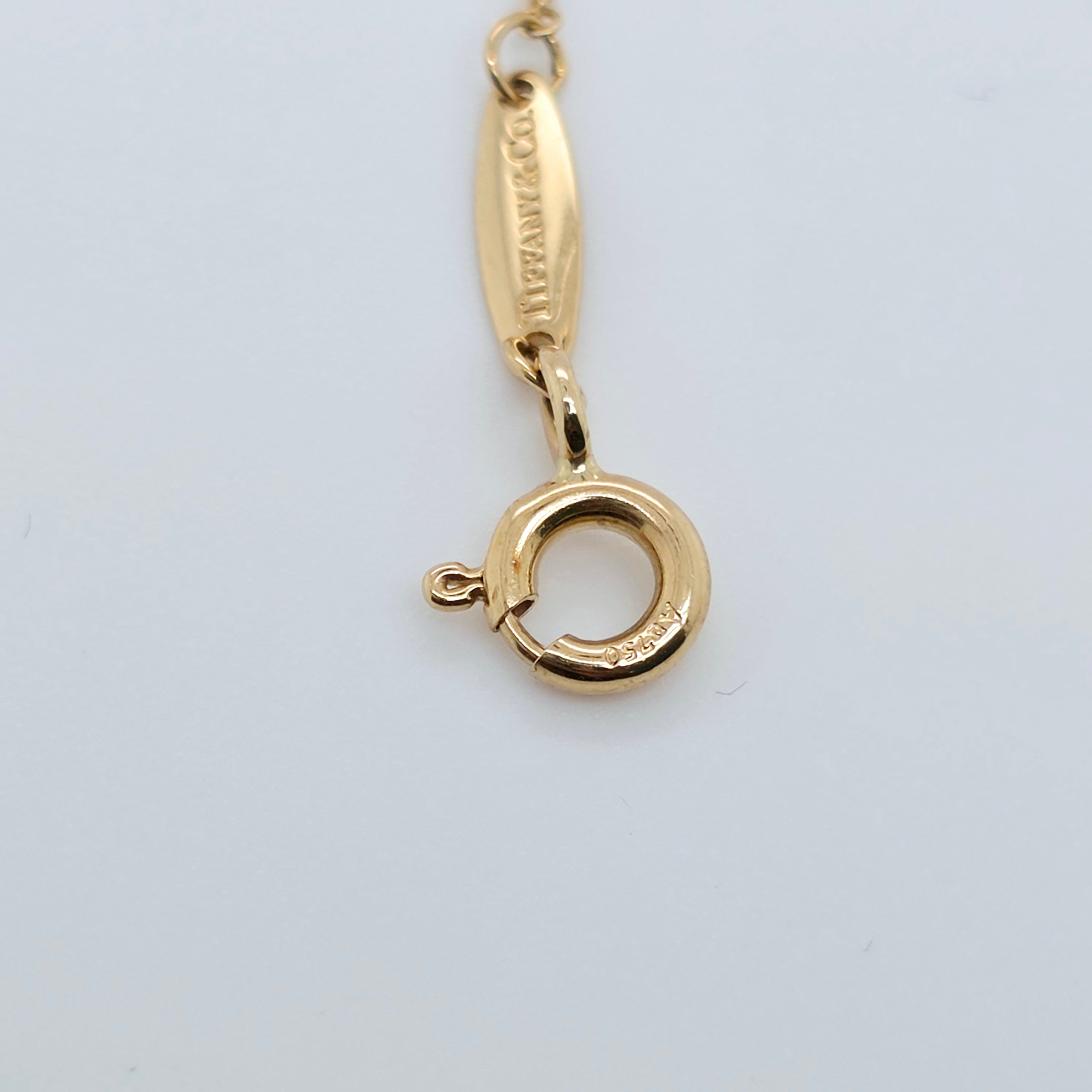 Tiffany & Co. Elsa Peretti Single Diamond By The Yard Pendant, 0.17ct, 18ct YG Chloe's Jewellers