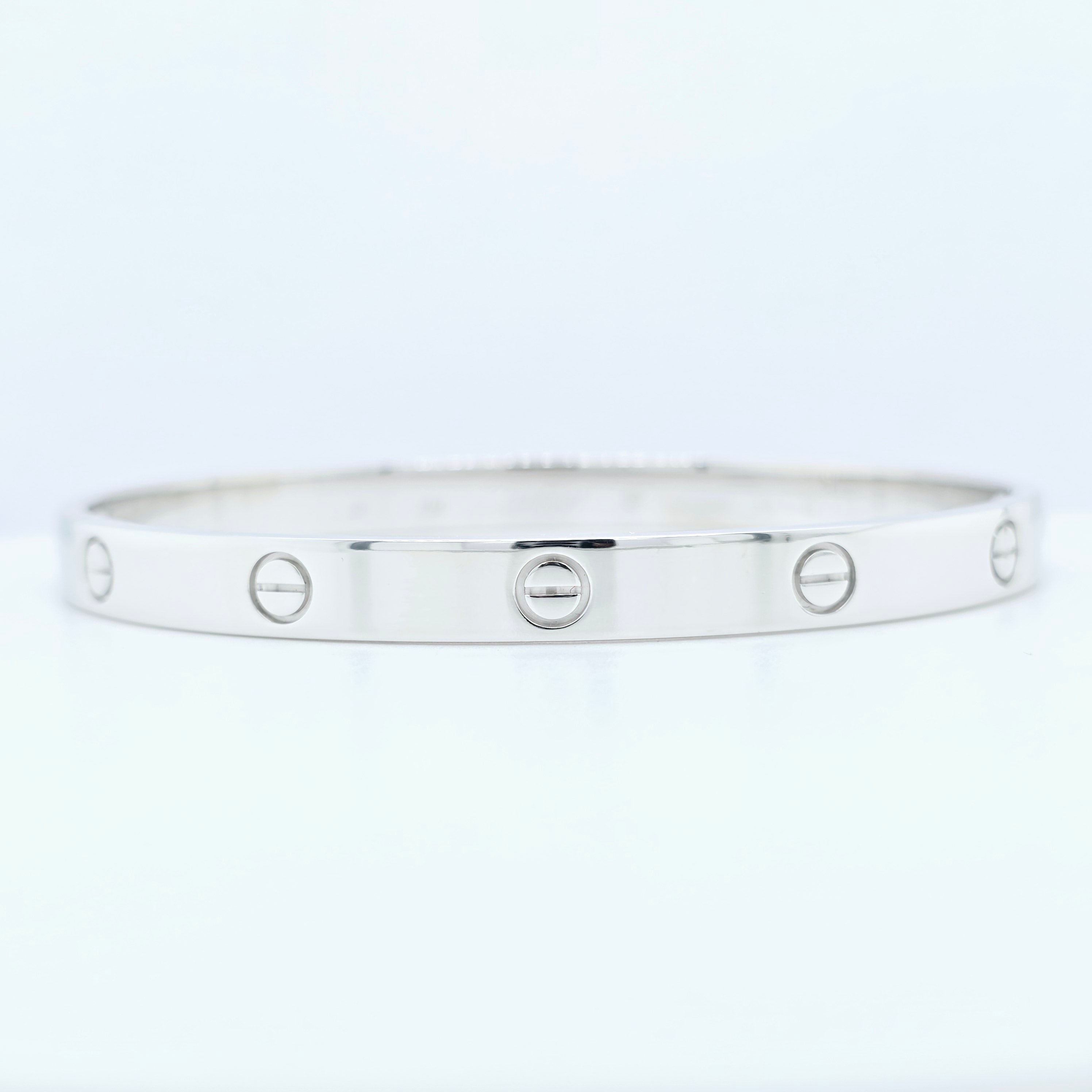Cartier Love Bracelet, Classic Model, 18ct White Gold, Size 20, Cartier Box & Papers