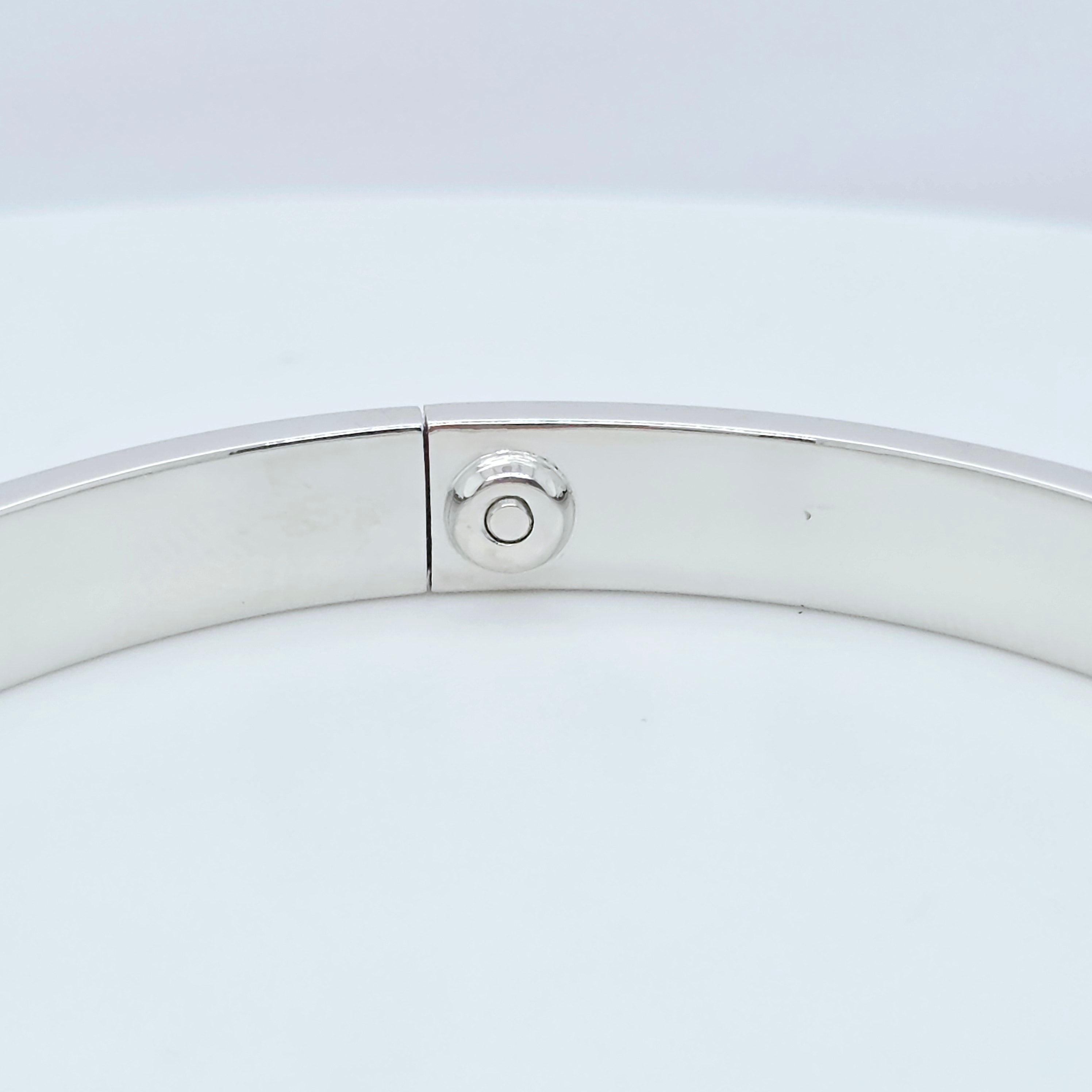 Cartier Love Bracelet, Classic Model, 18ct White Gold, Size 20, Cartier Box & Papers