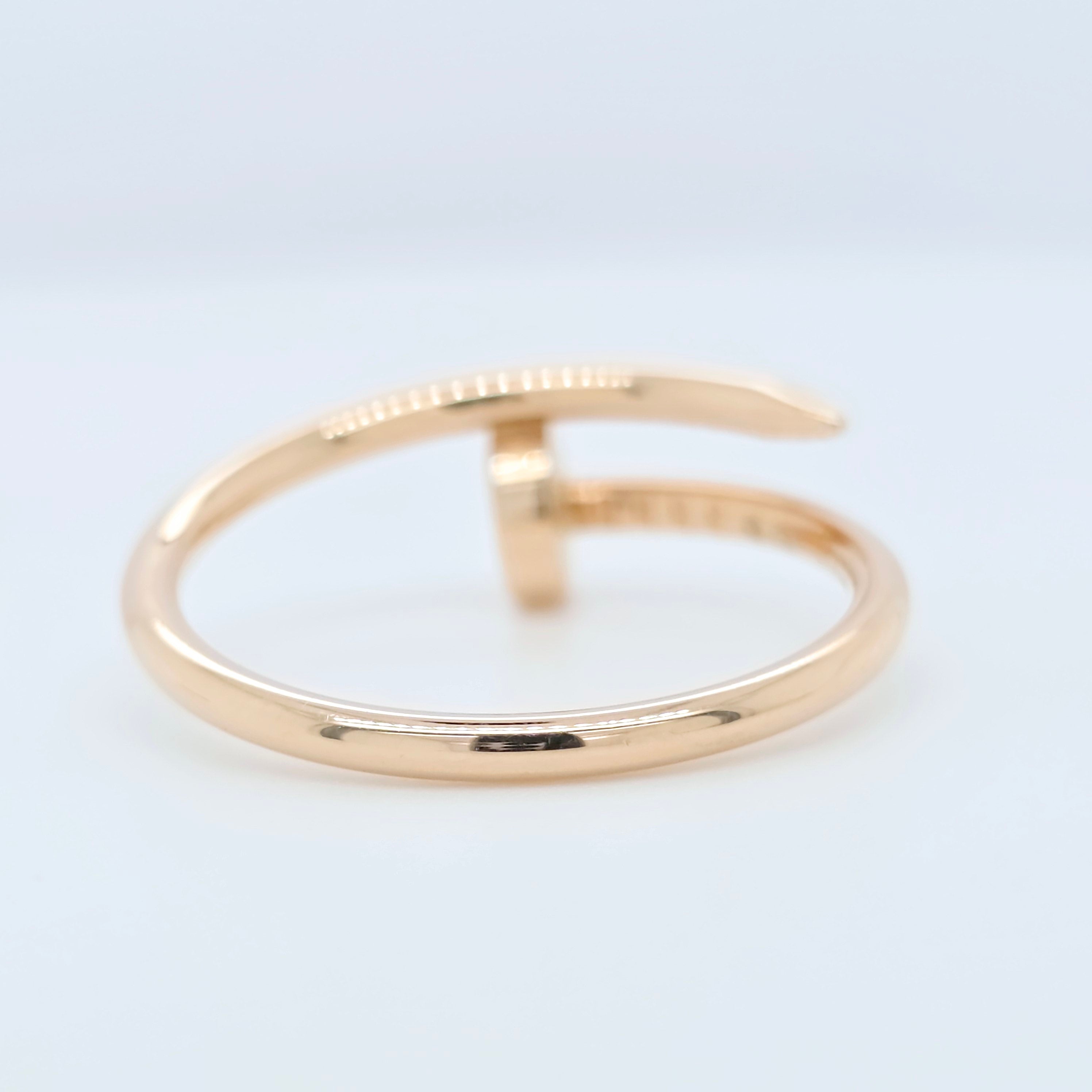 Cartier Juste Un Clou Ring, Small Model,Size 57, 18ct Rose Gold, Box