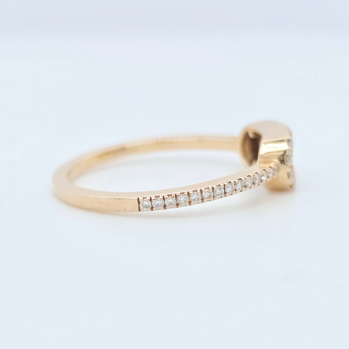 Messika Move Uno Pavé Pink Gold Diamond Ring, 18ct Gold, Size K, Box & Papers