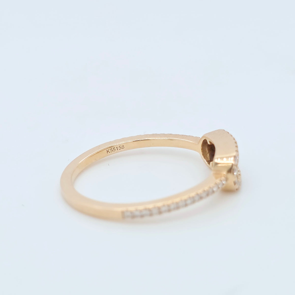 Messika Move Uno Pavé Pink Gold Diamond Ring, 18ct Gold, Size K, Box & Papers