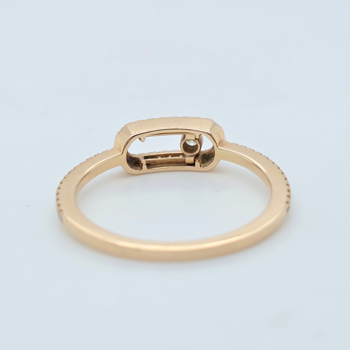 Messika Move Uno Pavé Pink Gold Diamond Ring, 18ct Gold, Size K, Box & Papers