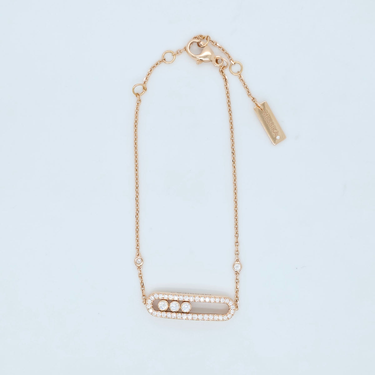Messika Move Classique pavé bracelet, Small model, 18ct Rose Gold, 0.30ct